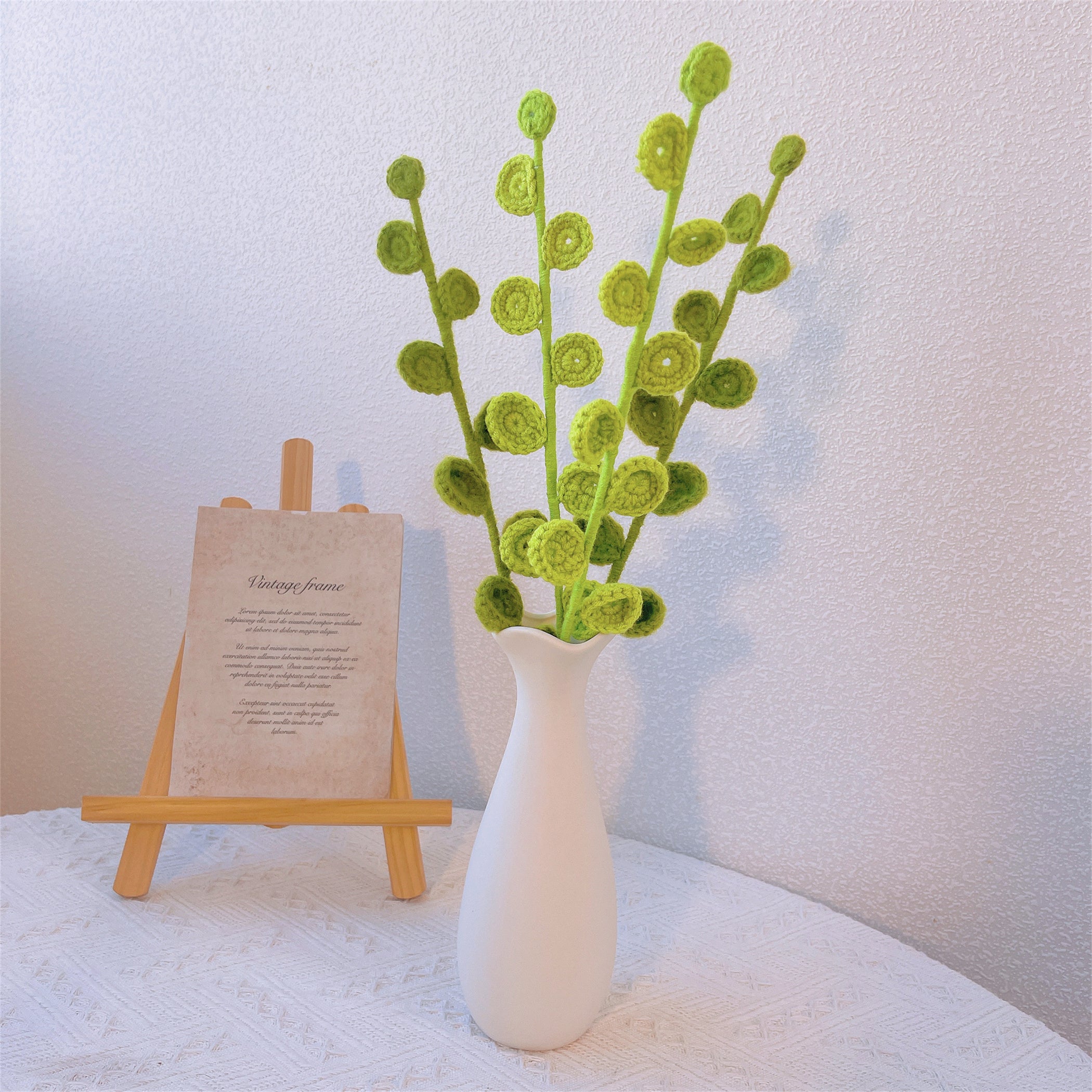 Crochet Green Leaves Collection - Common Green Leaf and Eucalyptus Stake