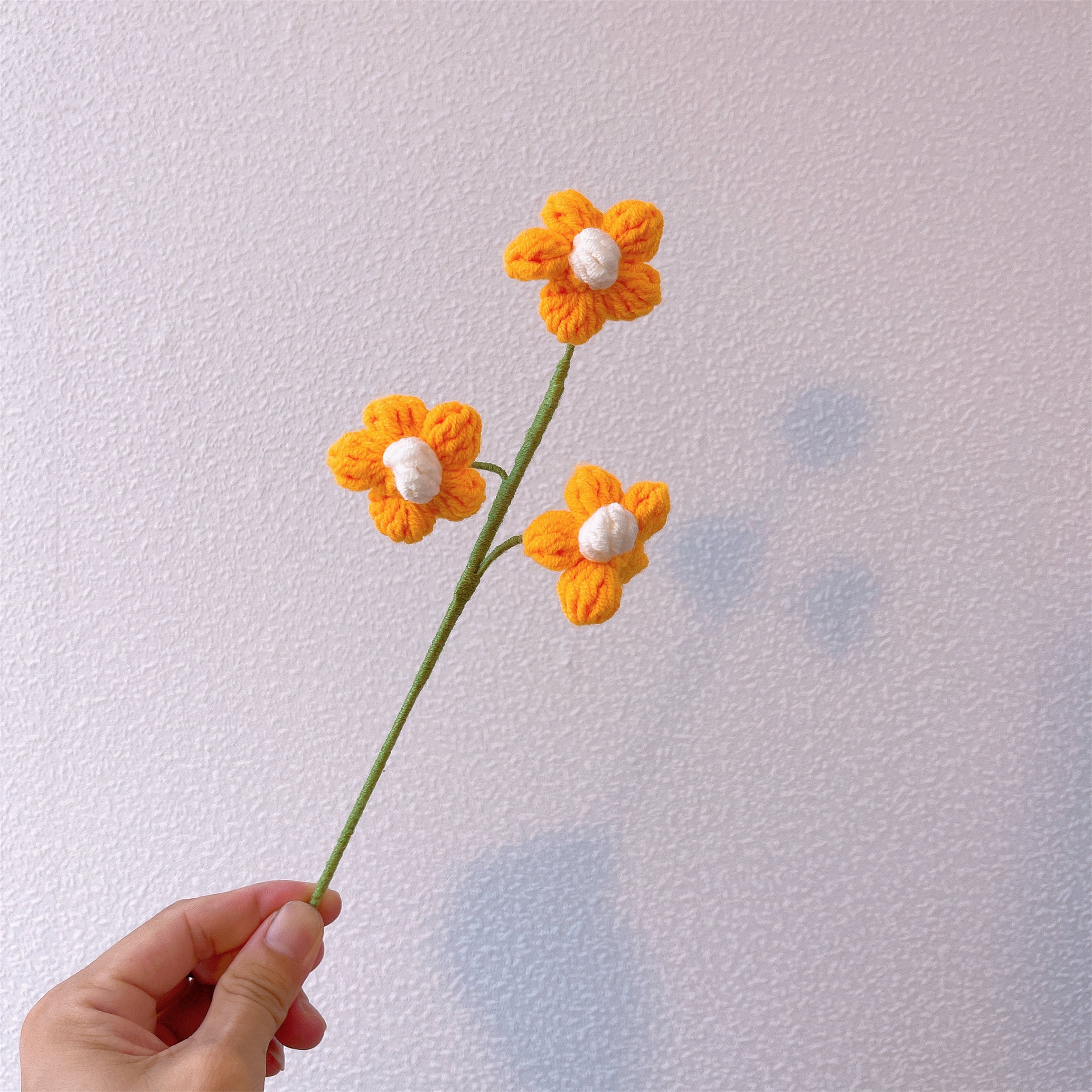 Handmade Crocheted Sunny Delight Bouquet of Roses, Sunflowers, and Puffs - Gorgeous Golden and Orange Hues