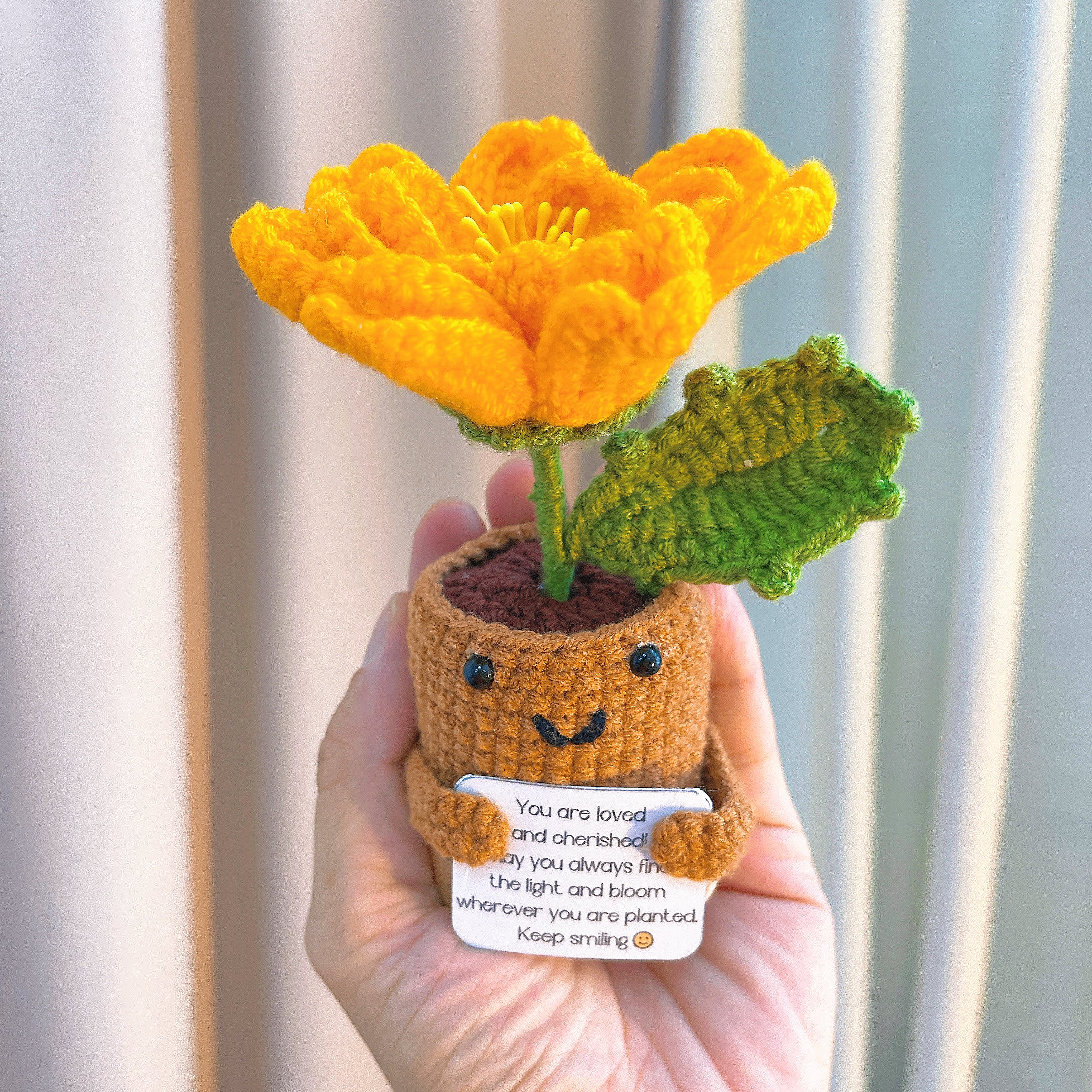 Custom Text Birth Month Flower Pot - Positive Supportive Personalizable Message Planter Stand, Hypoallergenic Gift for Birthday, Anniversary, Christmas, Potato Emotional Pick-me-up