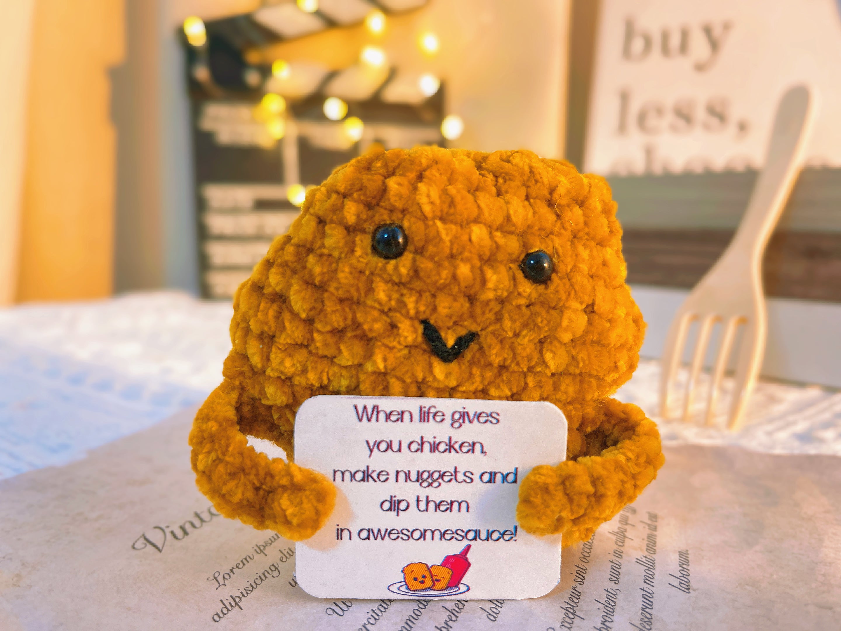 Personalized Text Crochet Emotional Support Pickle Poo Lemon Nugget - Birthday Get Well Recovery Surgery Stress Relief Gifts