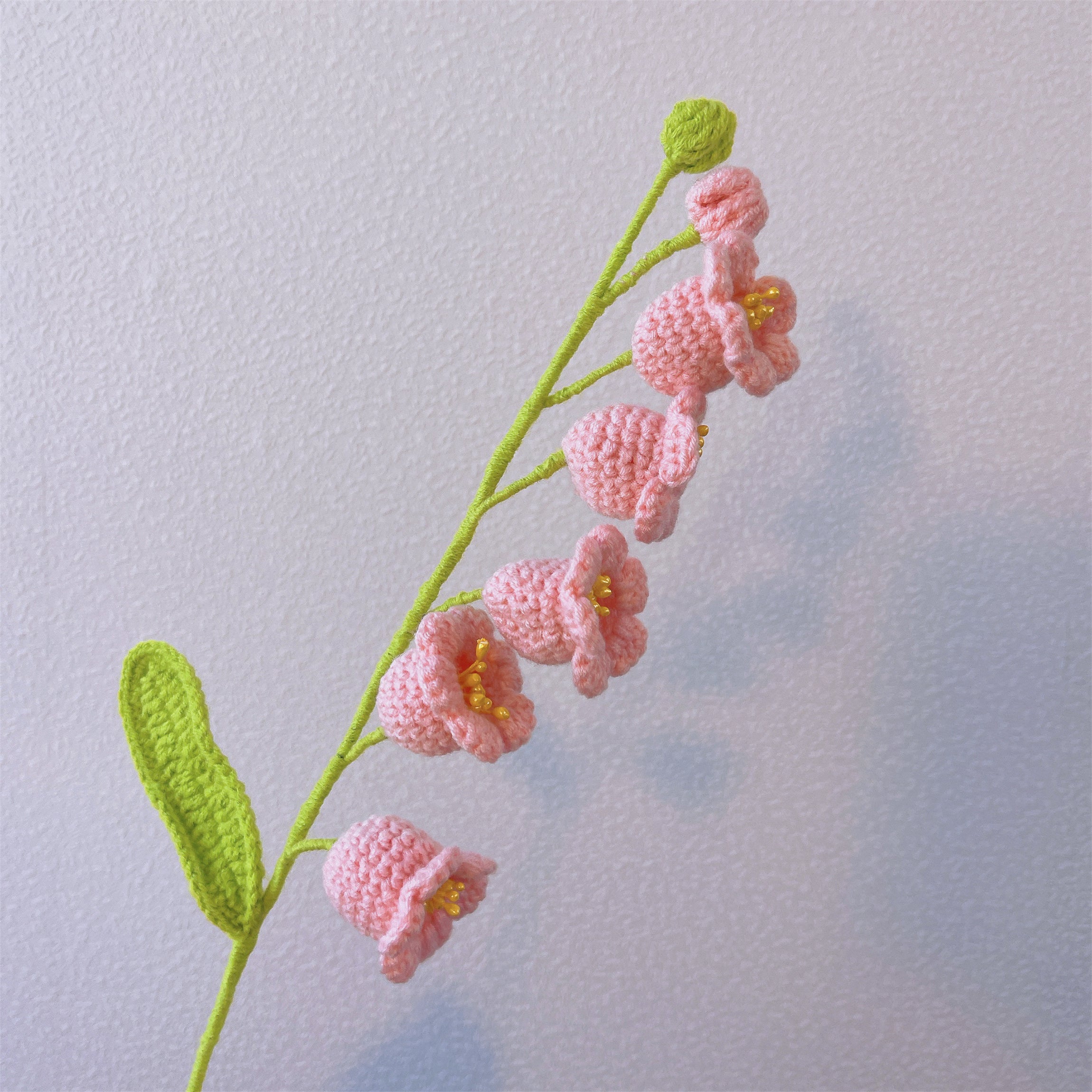 May Birth Month Lily of the Valley Bouquet - Hand-Crocheted Single Stem Birthday Flower