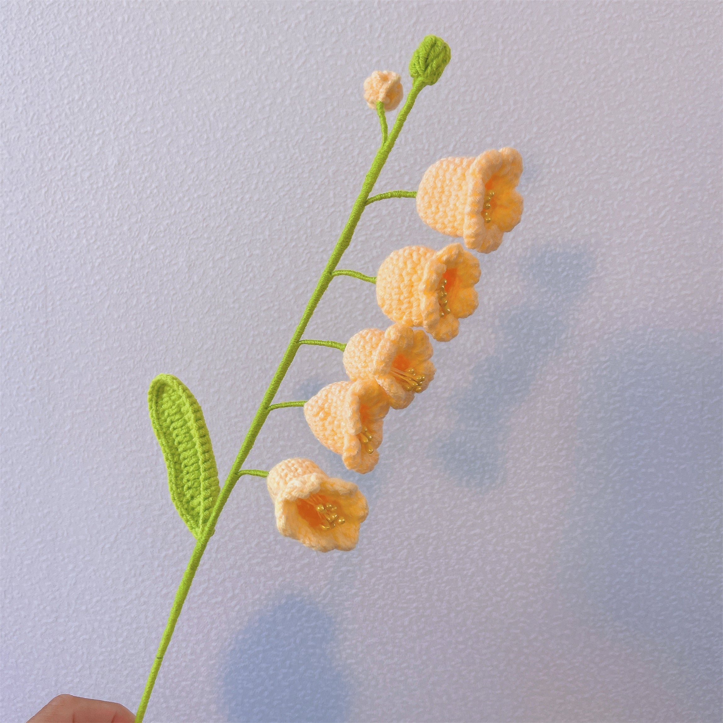 May Birth Month Lily of the Valley Bouquet - Hand-Crocheted Single Stem Birthday Flower