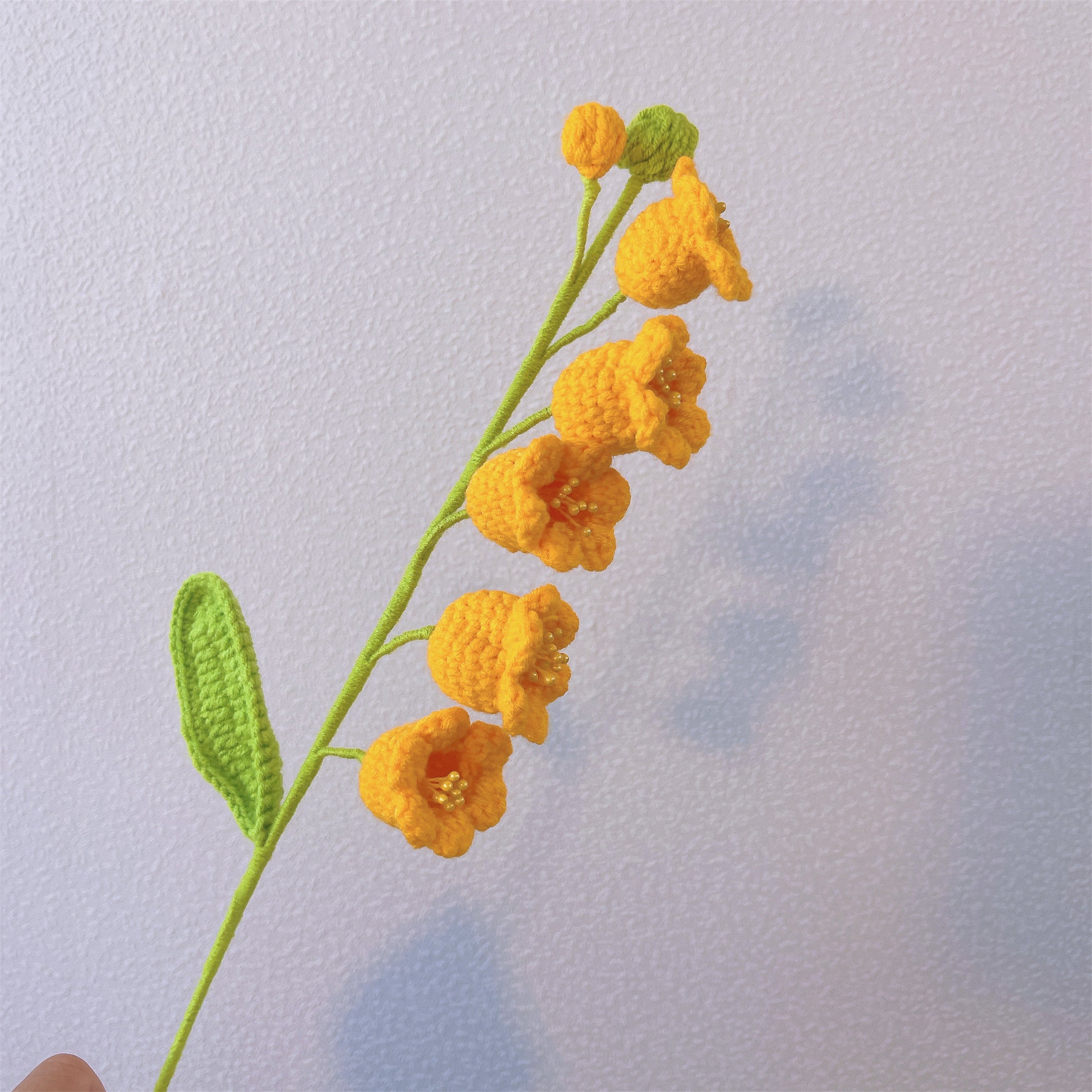 May Birth Month Lily of the Valley Bouquet - Hand-Crocheted Single Stem Birthday Flower