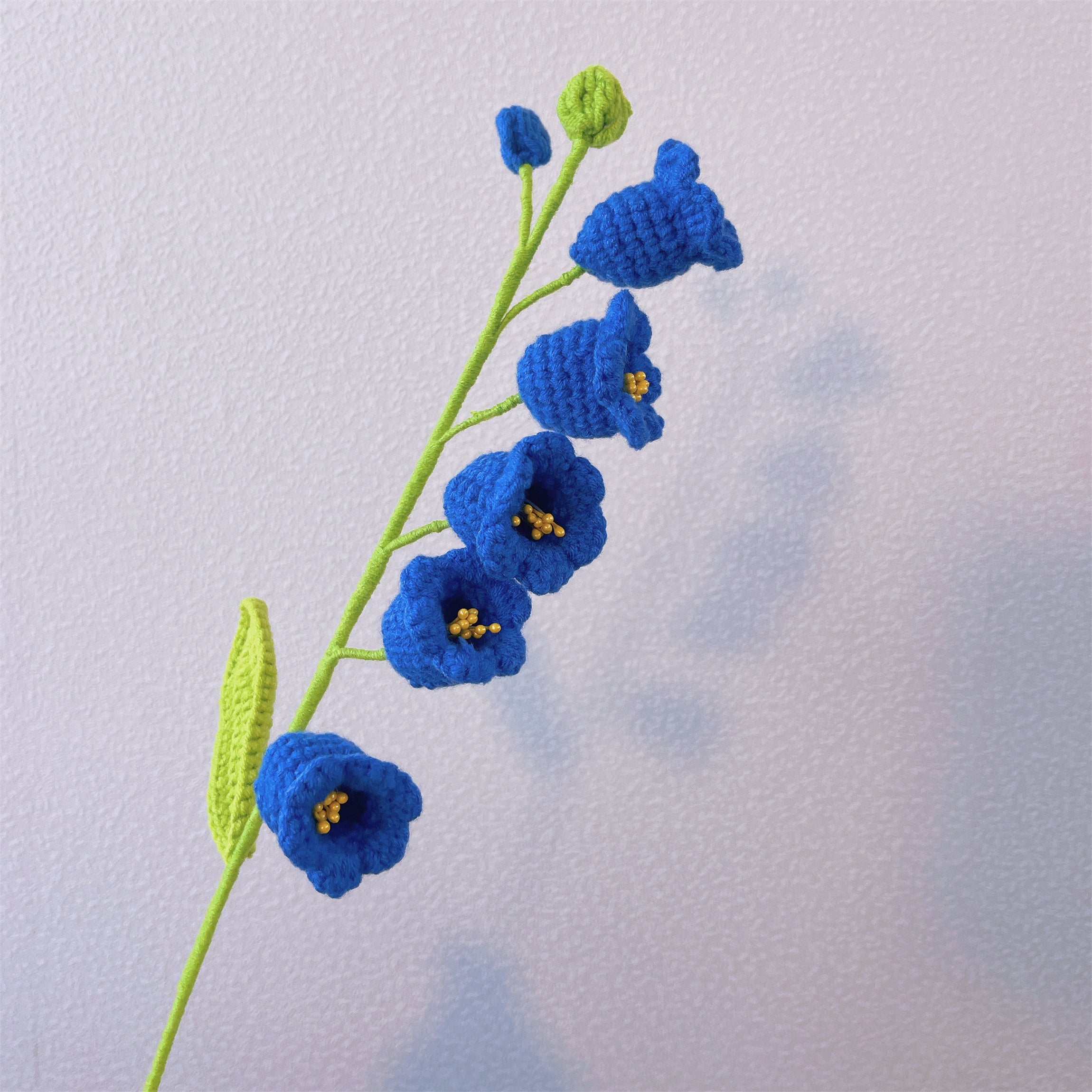 May Birth Month Lily of the Valley Bouquet - Hand-Crocheted Single Stem Birthday Flower