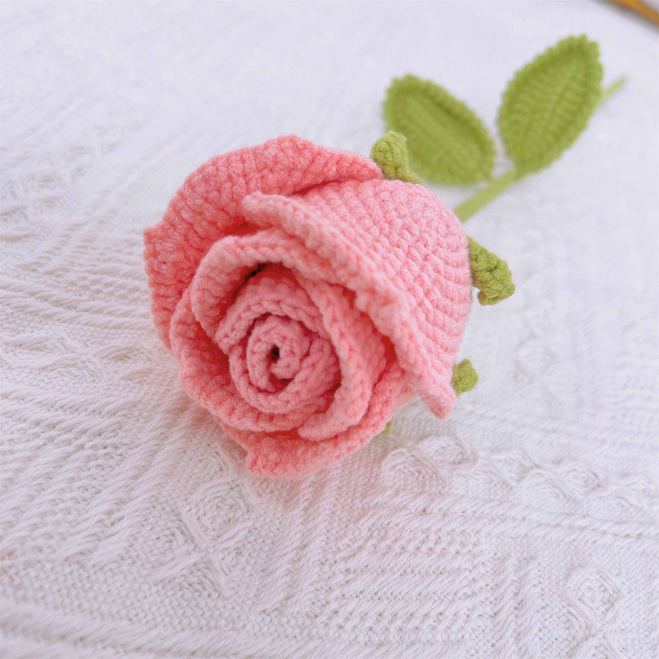 Hanaya Series Handmade Crochet Pink Hues Sweet Memories Flower Bouquet - Roses, Forget-Me-Nots, Daisies - Gift Weddings, Anniversaries, Graduations Gift