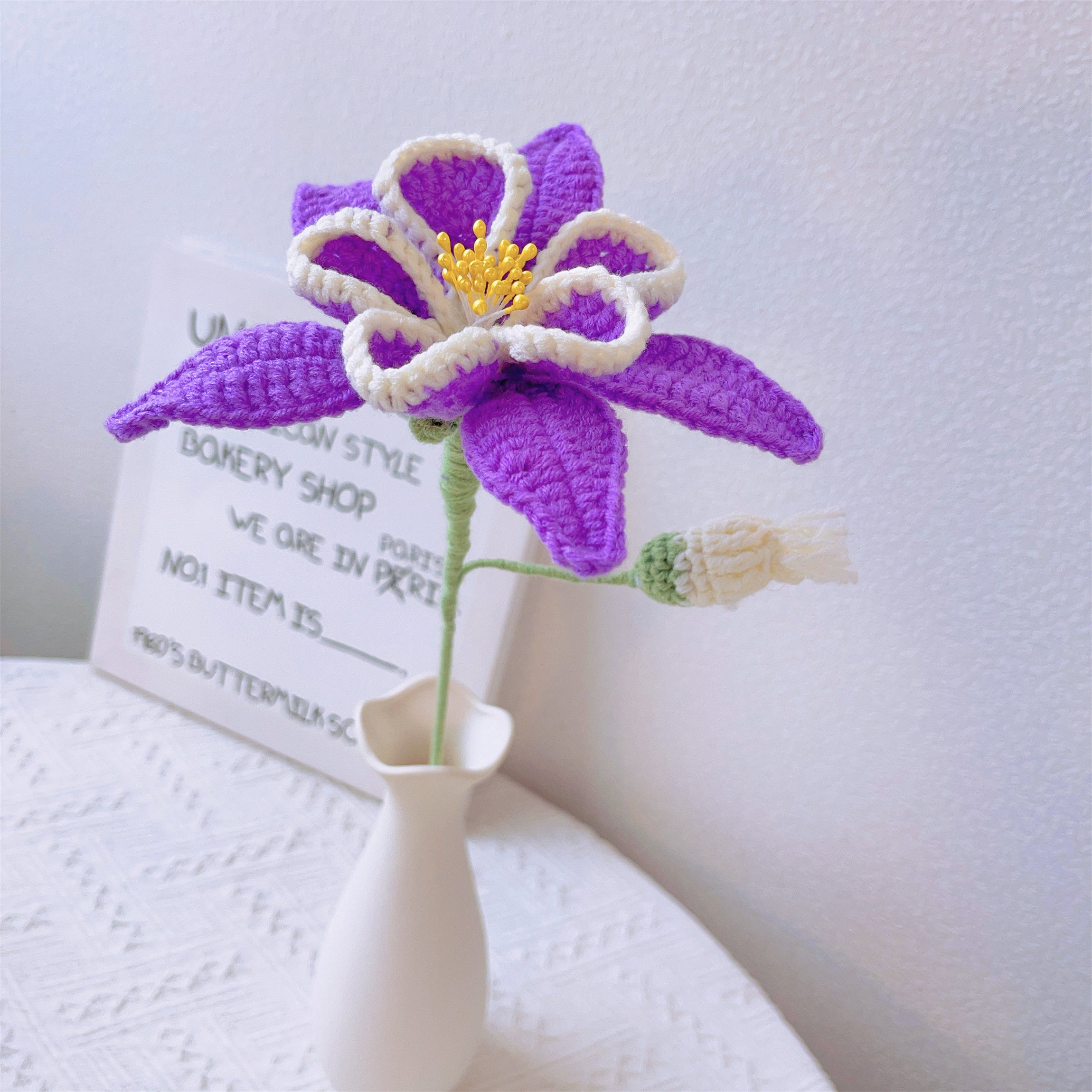 February Birth Month Handcrafted Bouquet of Purple Violets  - Ready to Gift Birthday Flower Arrangement