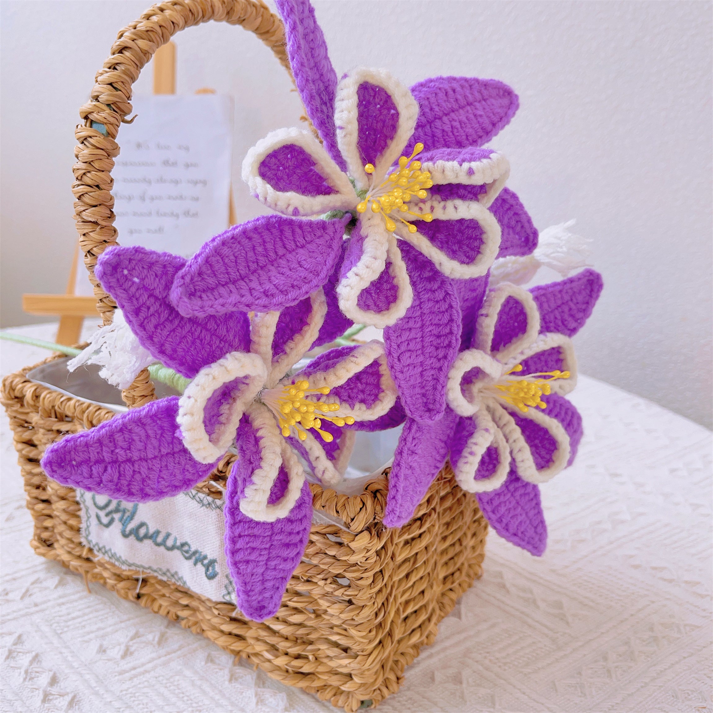 February Birth Month Handcrafted Bouquet of Purple Violets  - Ready to Gift Birthday Flower Arrangement