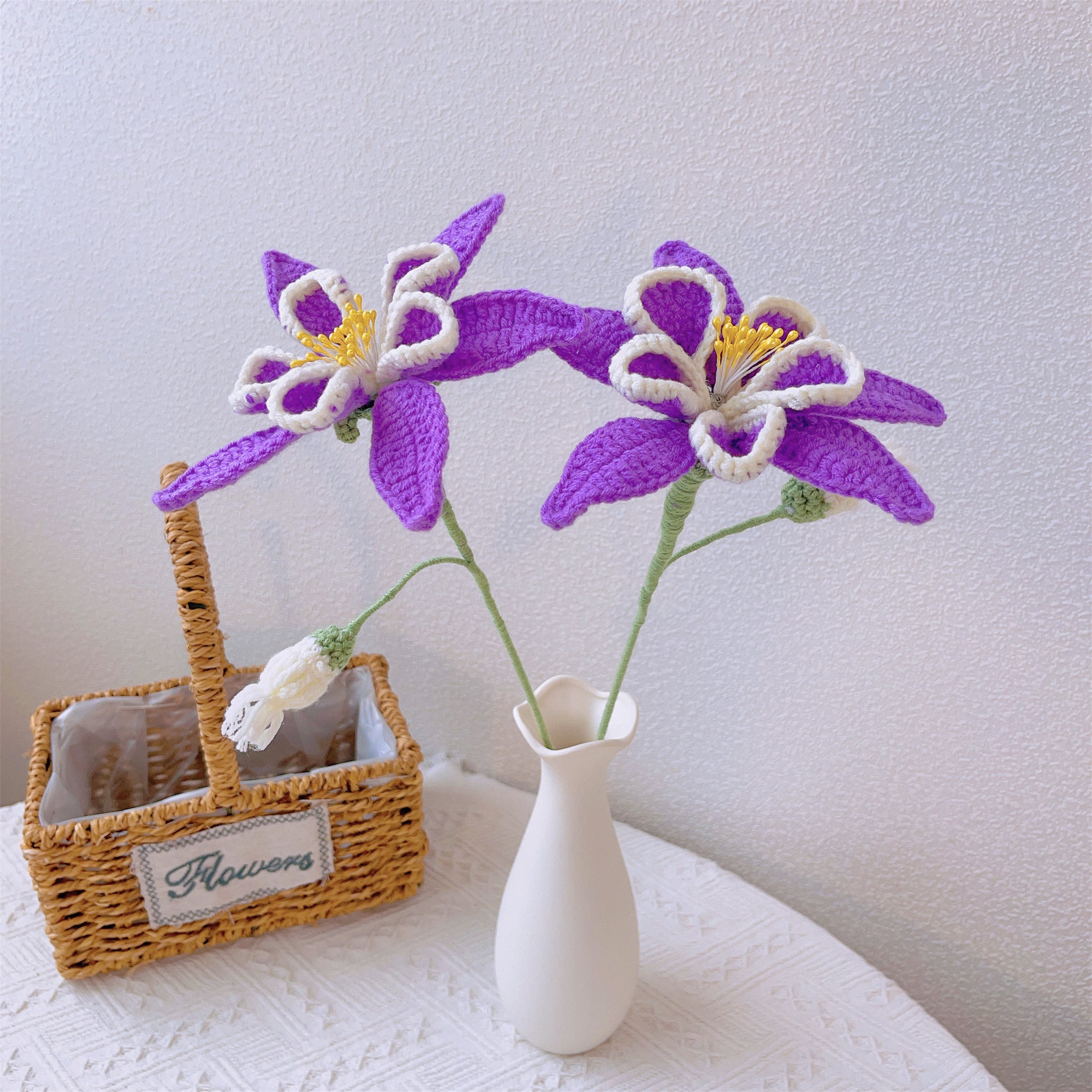 February Birth Month Handcrafted Bouquet of Purple Violets  - Ready to Gift Birthday Flower Arrangement