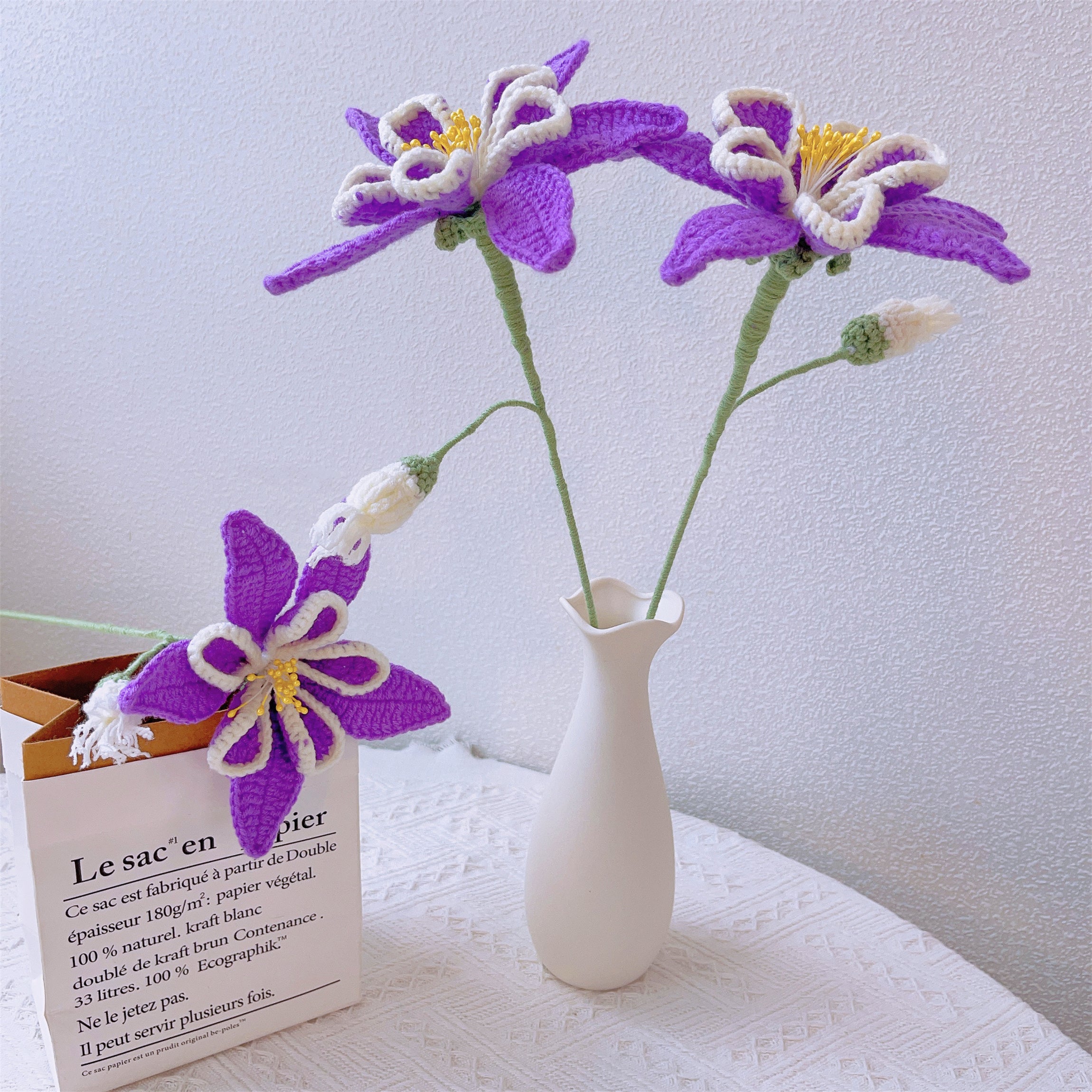 February Birth Month Handcrafted Bouquet of Purple Violets  - Ready to Gift Birthday Flower Arrangement