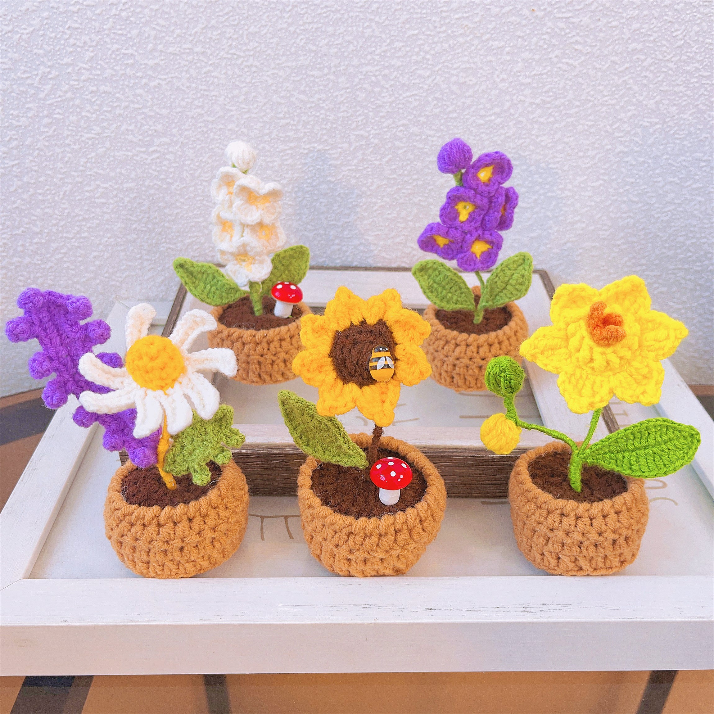 Handcrafted Cheerful Potato Desk Figurine with Customizable Card, Miniature Garden Potted Plants - Perfect for Home Decor, Gifts, Motivation, and Special Occasions