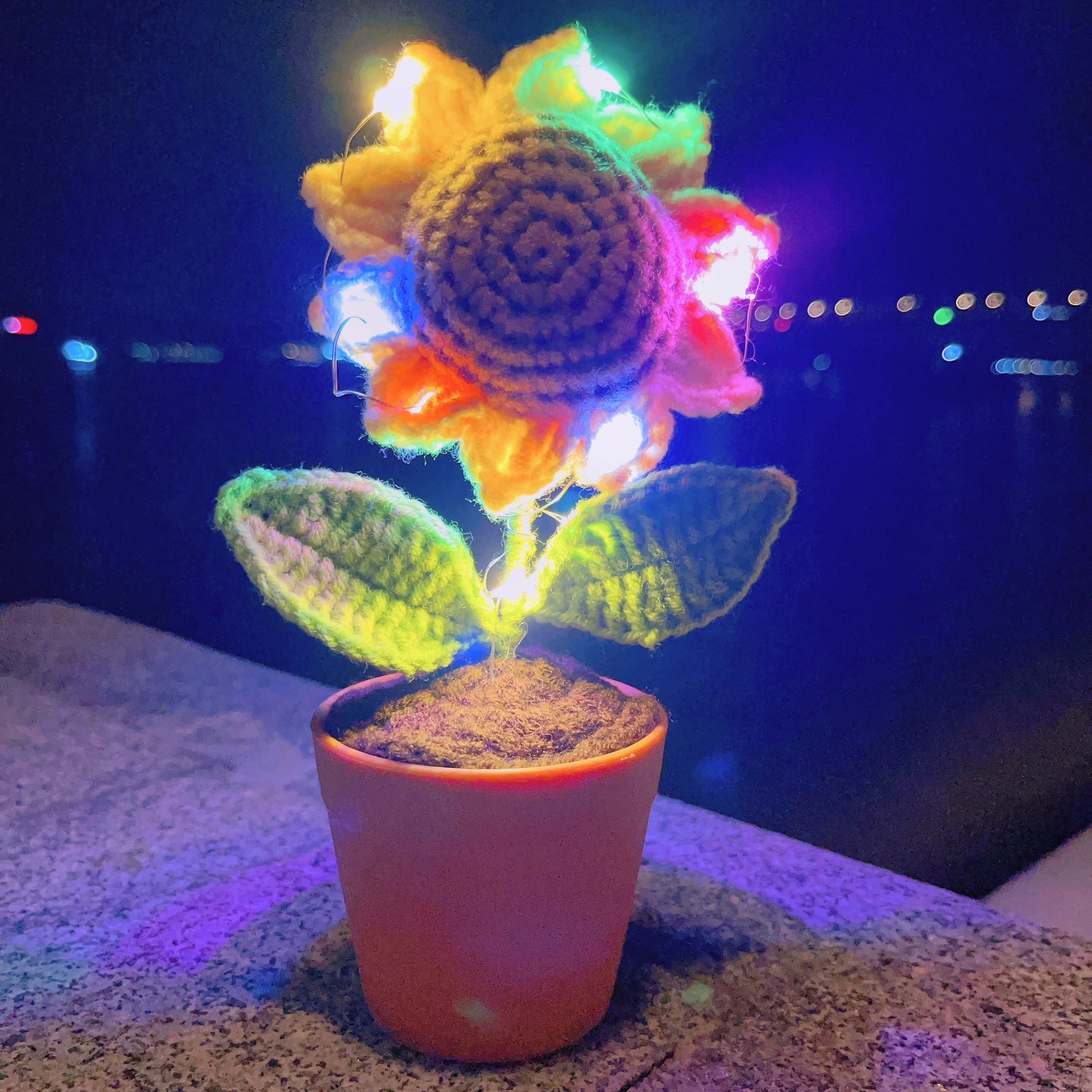 Handmade Crochet Sunflower Plant - Realistic Faux Flower - Unique Home Decor - Perfect Gift for Plant Lovers - Handcrafted