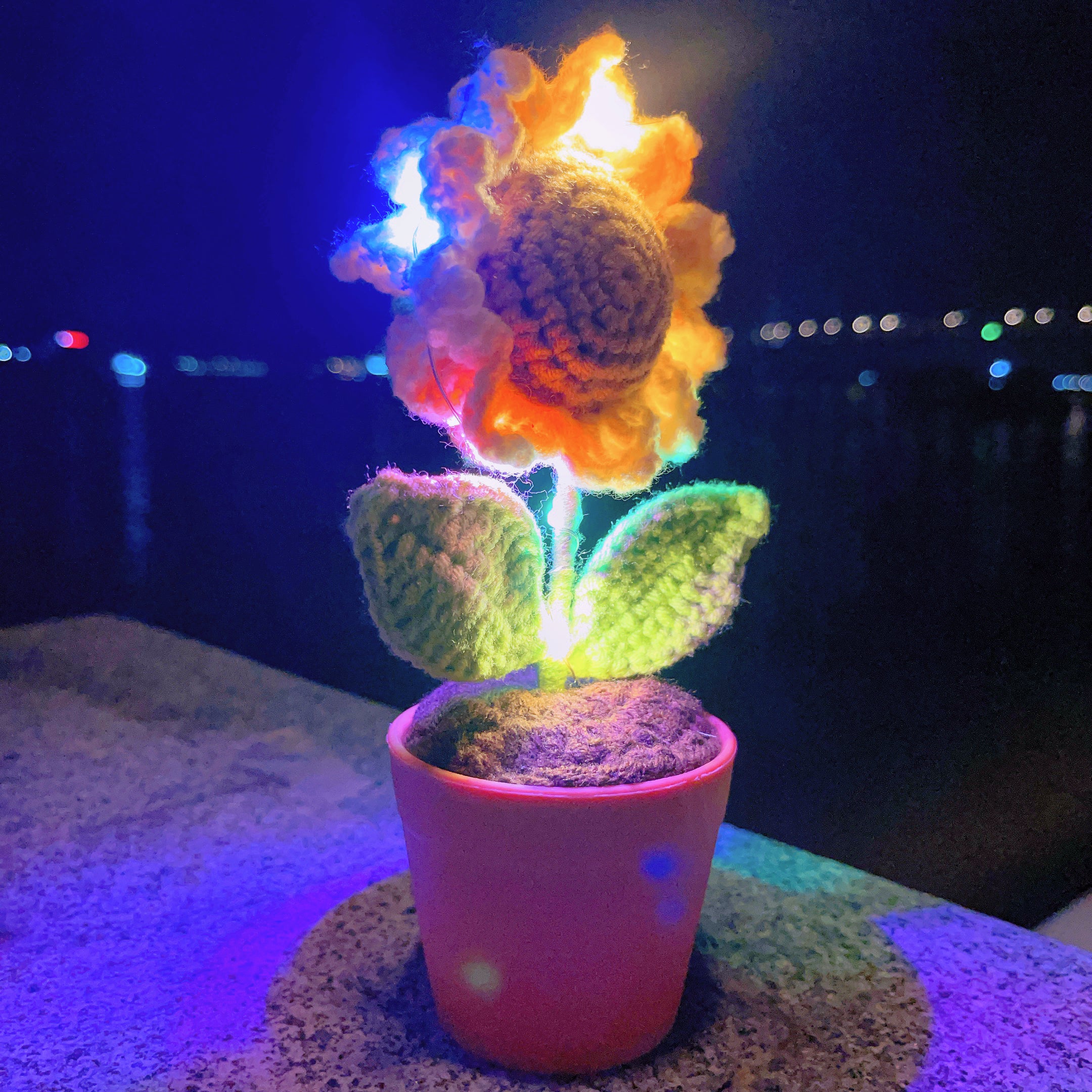 Handmade Crochet Sunflower Plant - Realistic Faux Flower - Unique Home Decor - Perfect Gift for Plant Lovers - Handcrafted