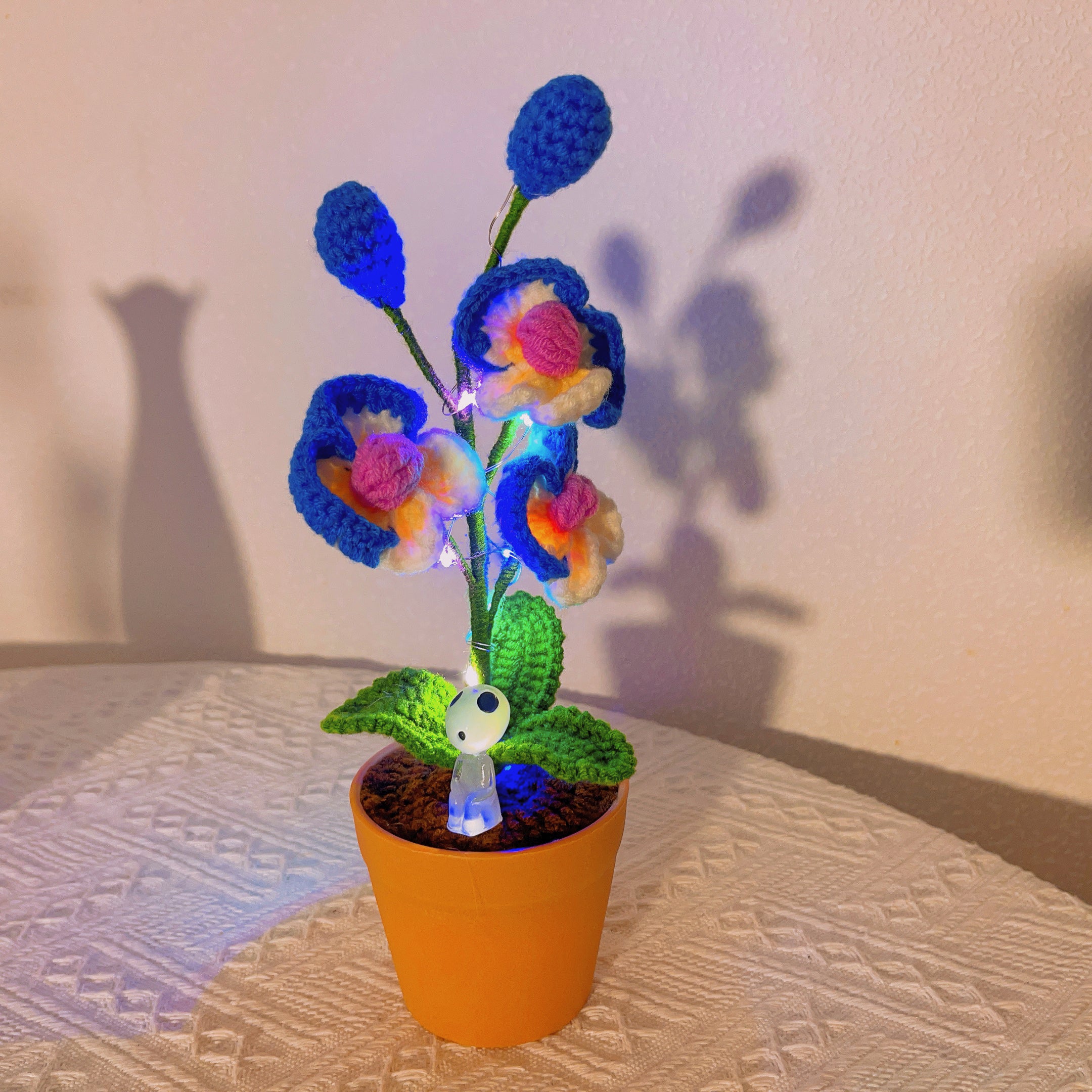 Handmade Crochet Butterfly Orchid Plant - Realistic Faux Flower - Unique Home Decor - Plant Lovers - Handcrafted - Phalaenopsi - Single Stem