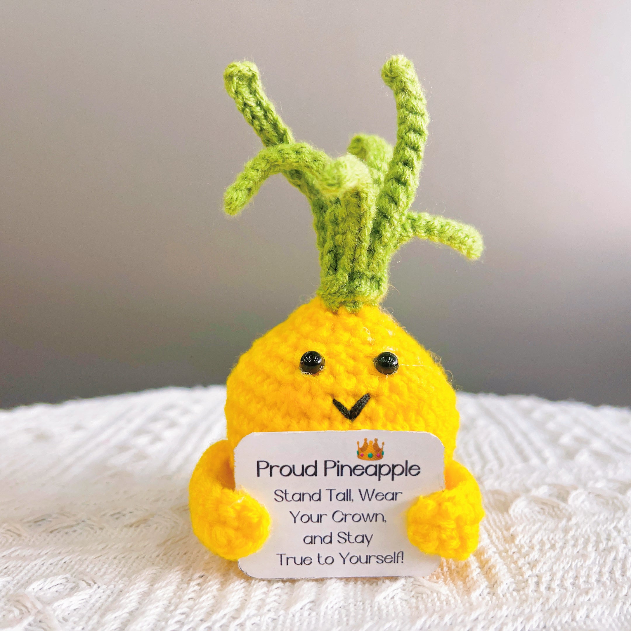 Personalized Text Crochet Proud Pineapple and Pot Bundle Set