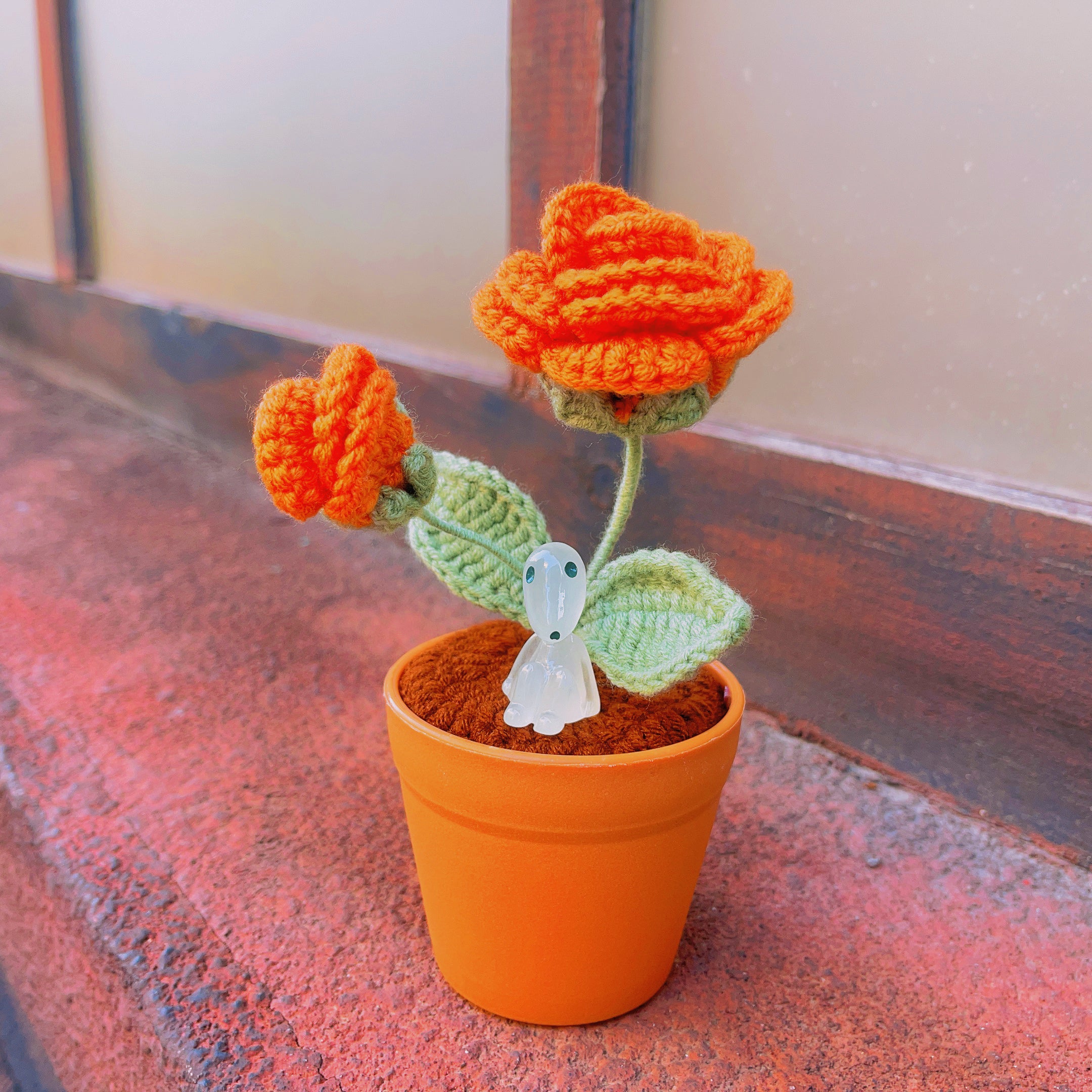 Handmade Crochet Rose Plant - Realistic Faux Flower - Unique Home Decor - Perfect Gift for Plant Lovers - Handcrafted - Father Day Gift 2024
