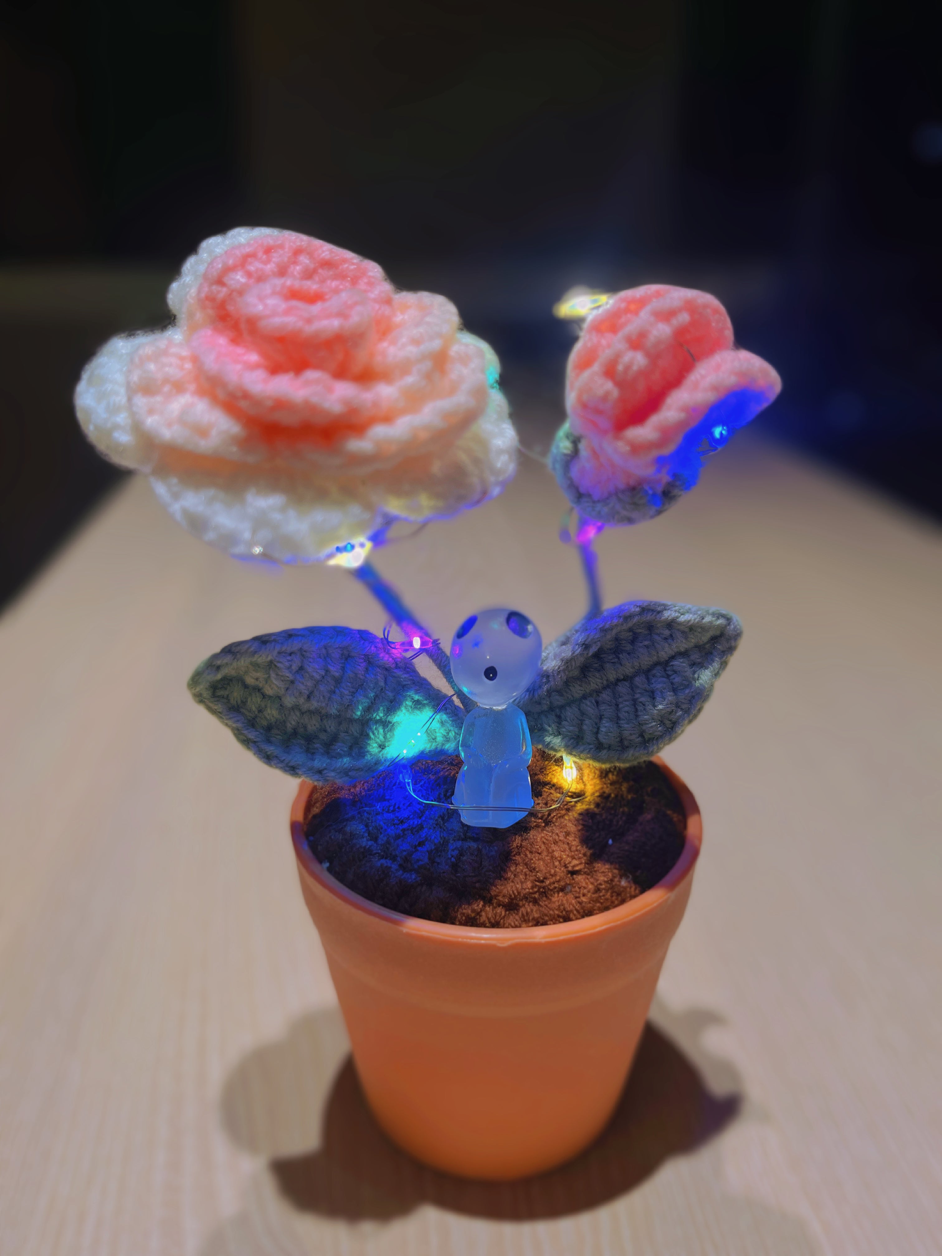 Handmade Crochet Rose Plant - Realistic Faux Flower - Unique Home Decor - Perfect Gift for Plant Lovers - Handcrafted - Father Day Gift 2024