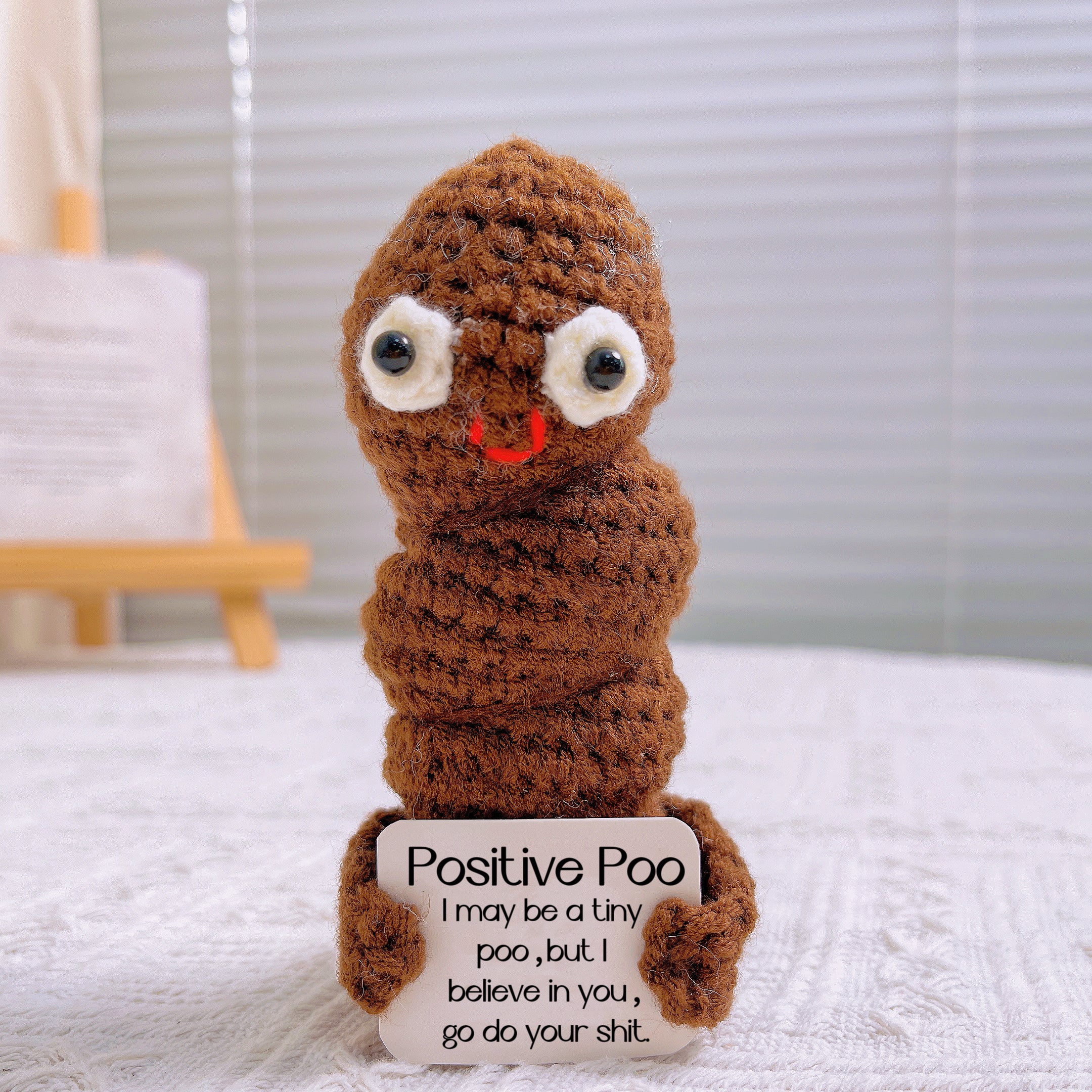 Emotional Support Positive Plushie for Home Decor (Custom / Personalized Text Available) - Zen Stone Positive Stone Pickles Stress Relief Stay Strong Recovery Gift