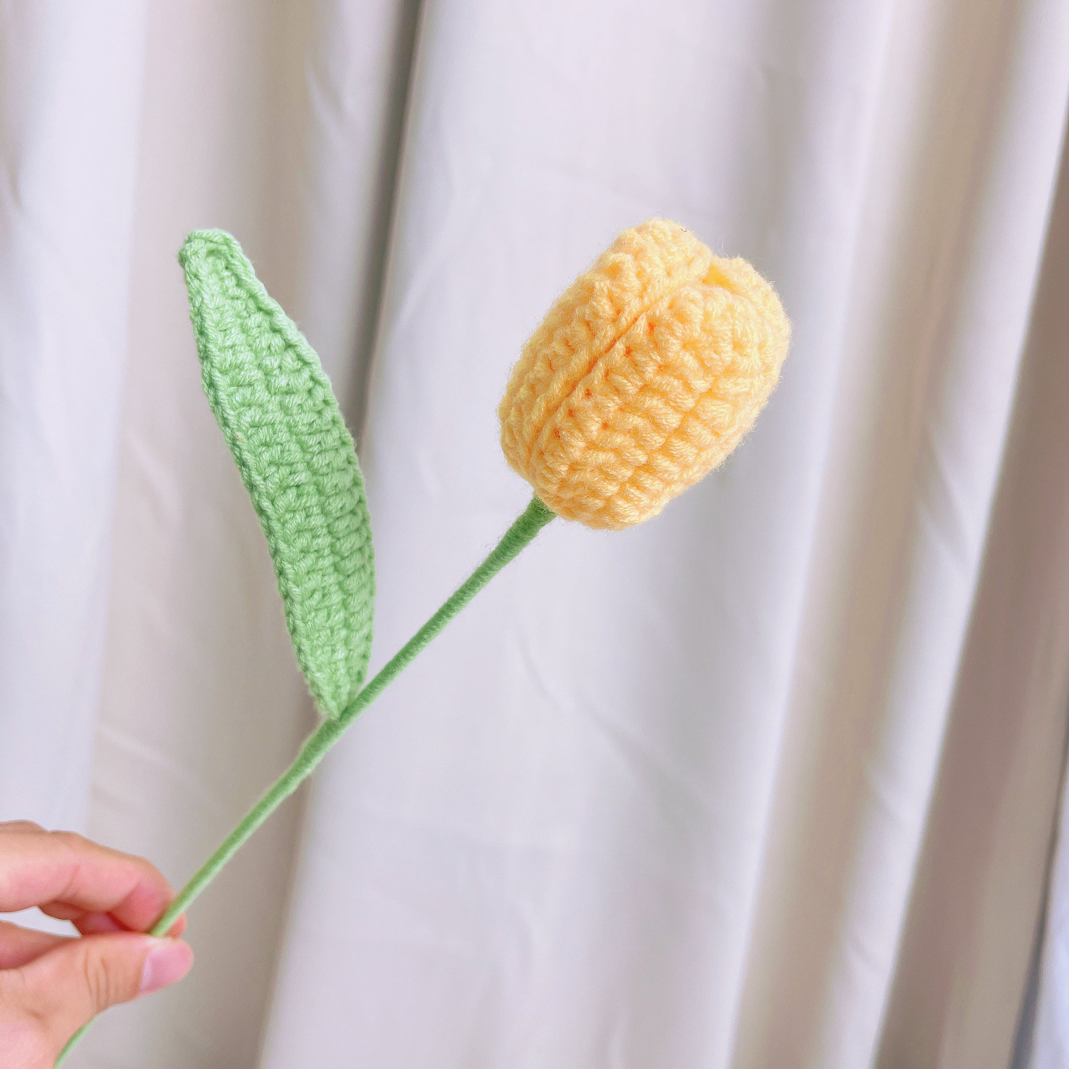 Hanaya Series Handmade Crochet Sunflower Bouquet with Yellow & Orange Tulips - Hypoallergenic Hayfever Everlasting Ready-to-Gift Floral