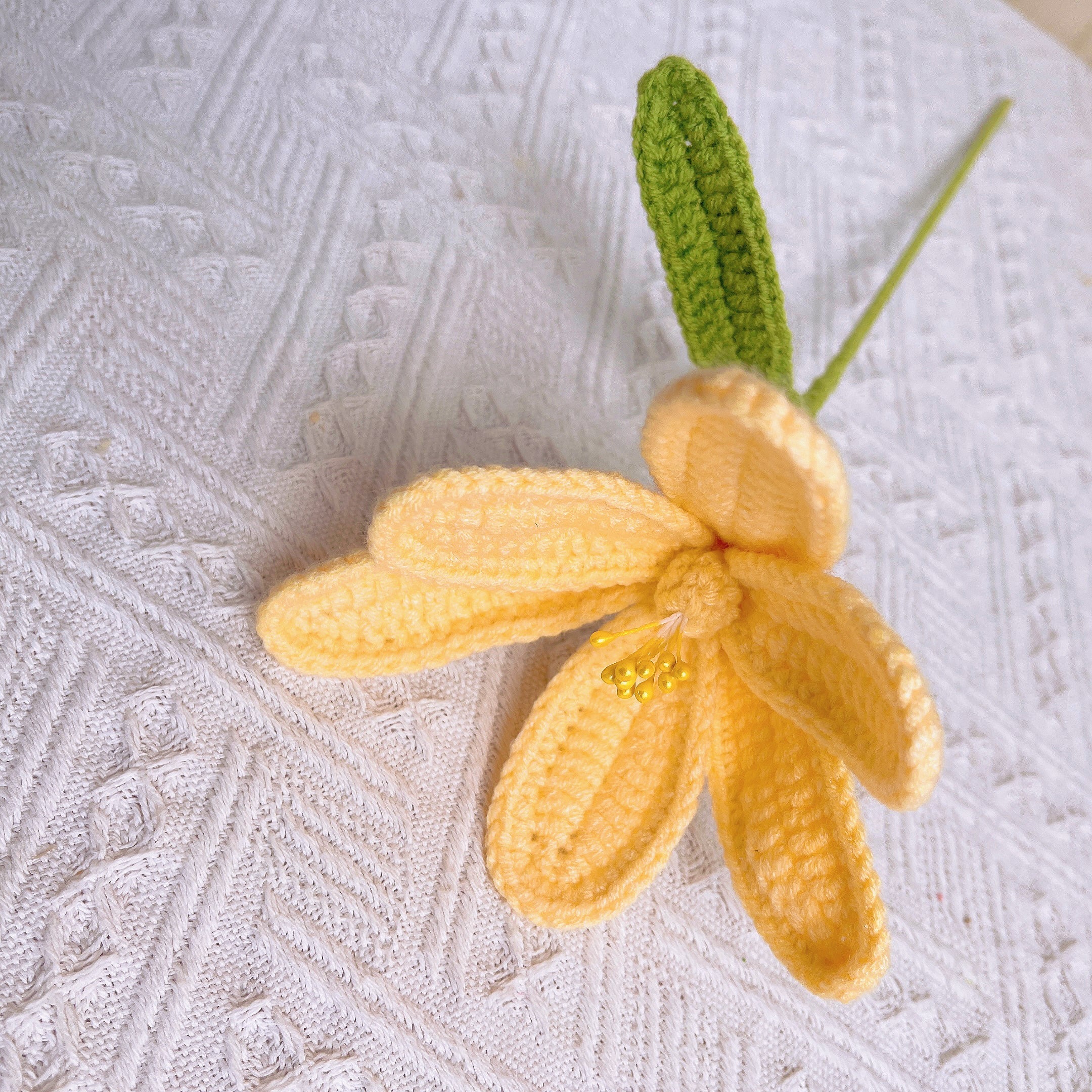 Hanaya Series Handmade Crochet Sunflower Bouquet with Yellow & Orange Tulips - Hypoallergenic Hayfever Everlasting Ready-to-Gift Floral