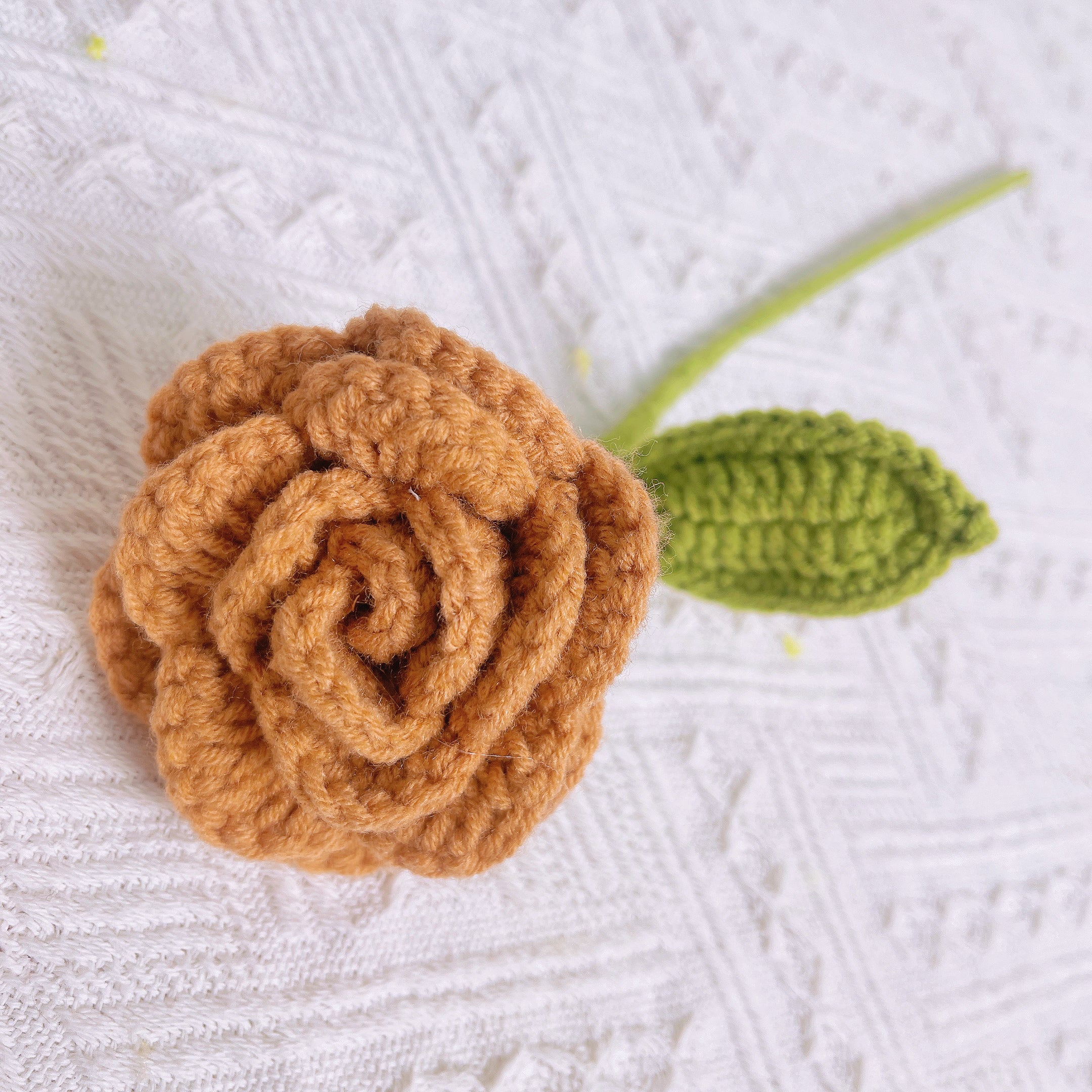 Handmade Crochet Everted Roses - Yarn Crafted, Home Decor, Gift Idea, Romantic and Charming, Symbolic Flower, Imitation Flower, Valentine's