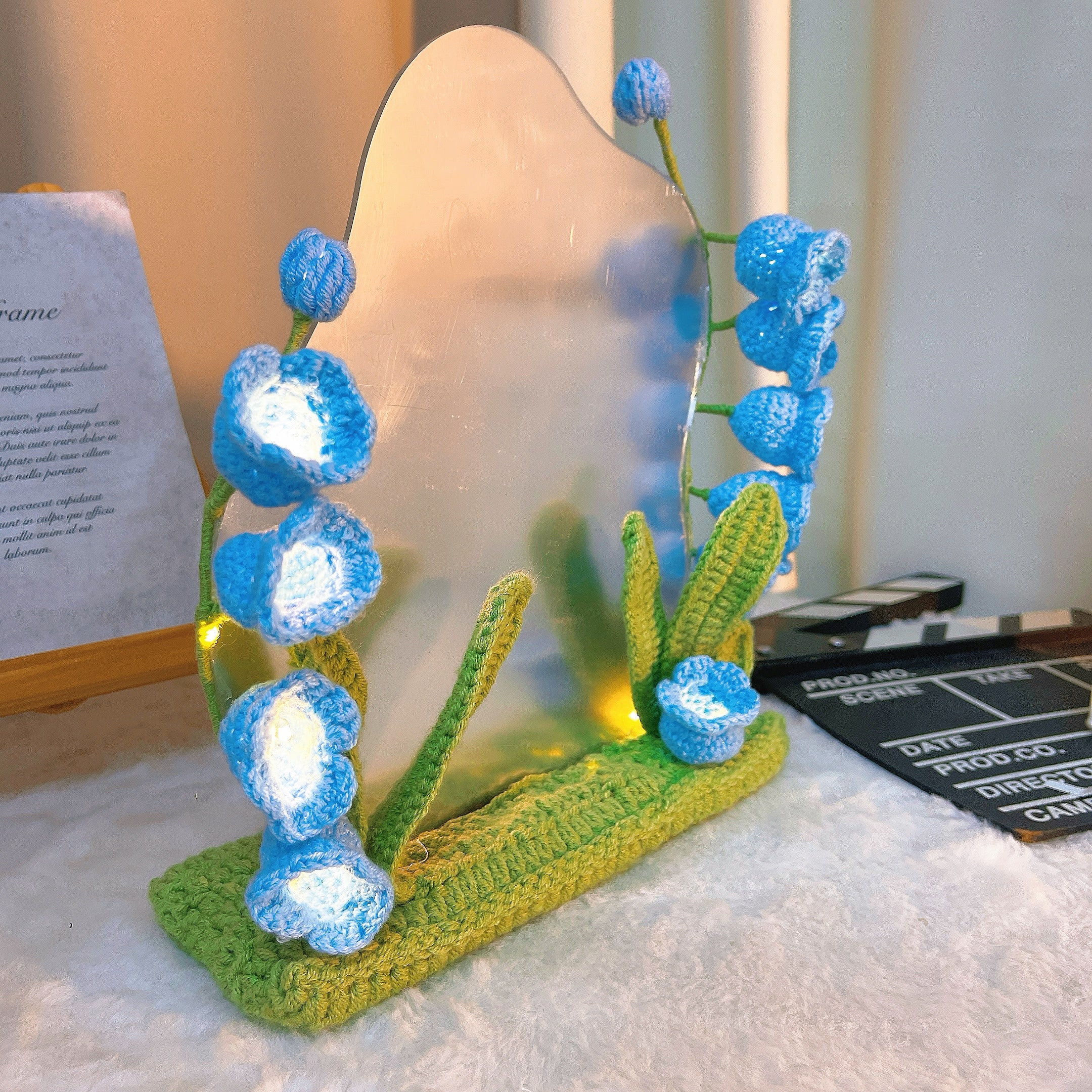 Blossom Reflections: Handcrafted Crochet Mirror Décor for Makeup, Gifts, Girls, Mother's Day Custom