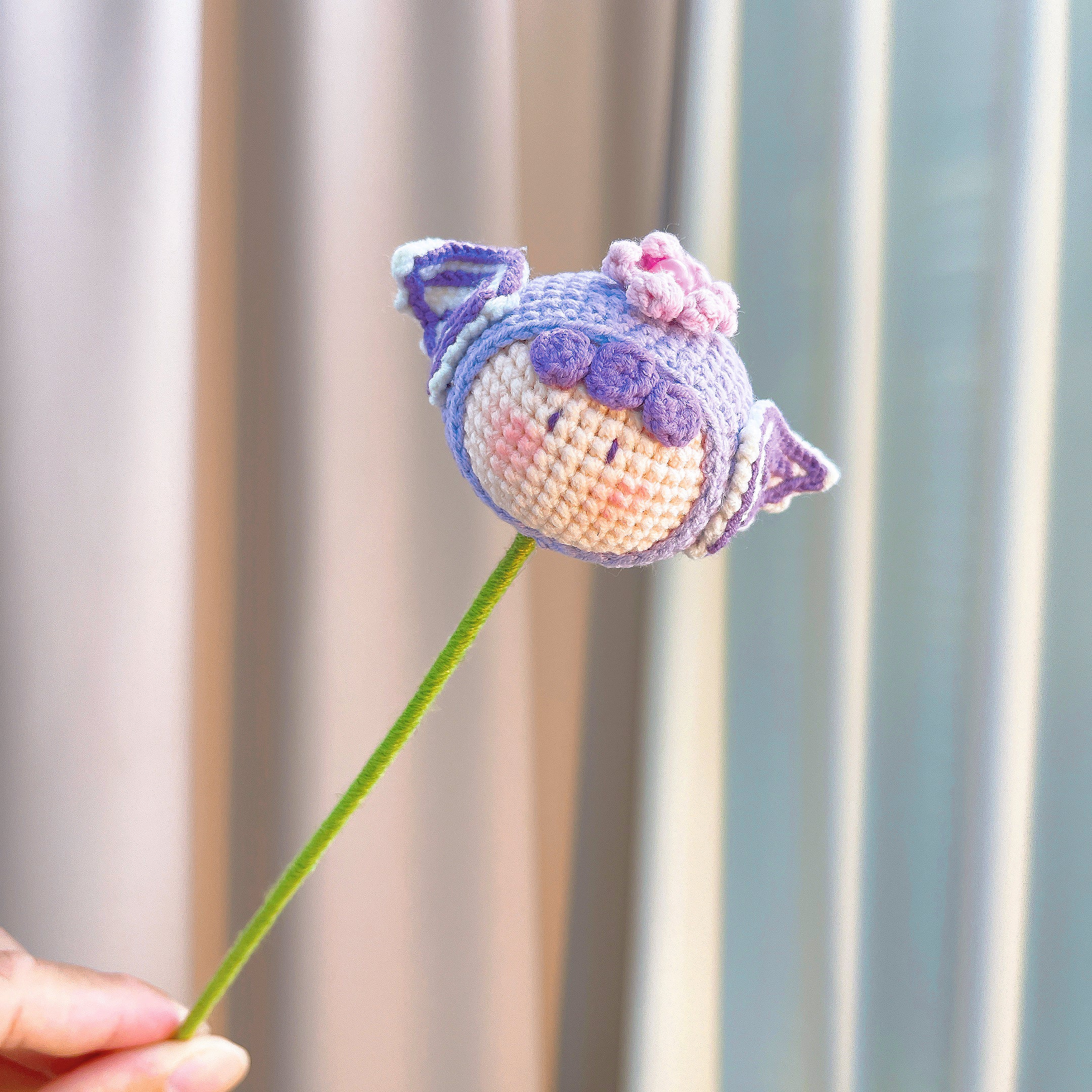 Crochet Virgo Zodiac Bouquet - Handmade Buttercup Flowers & Plush Doll - Hypoallergenic Gift for Birthdays, Weddings