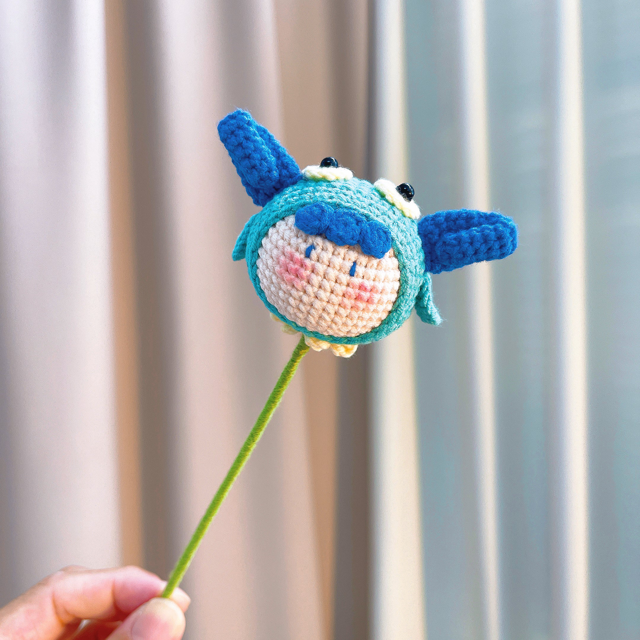Crochet Capricorn Zodiac Bouquet - Handmade Pansy Flowers & Plush Goat Doll - Hypoallergenic Floral Gift for Birthdays, Christmas