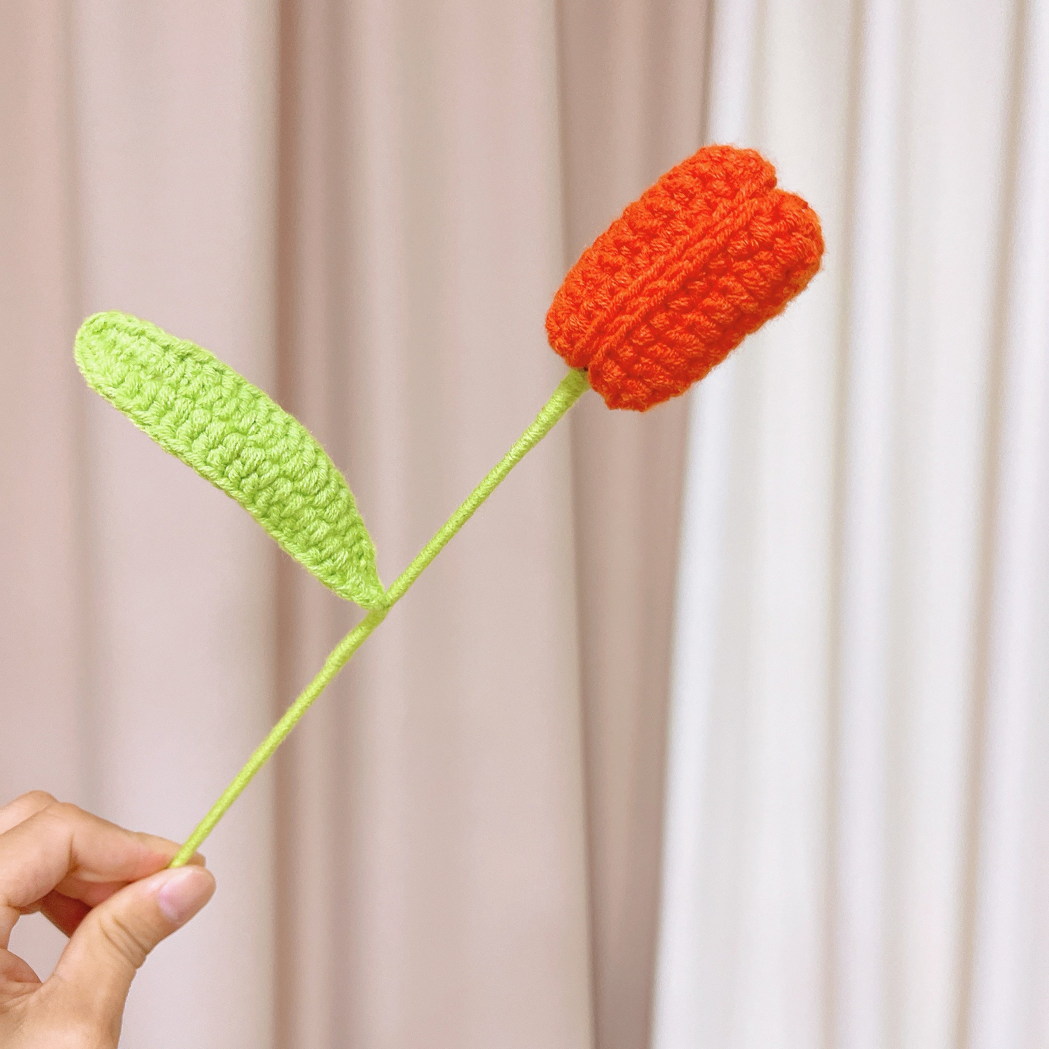 Hanaya Series Handmade Crochet Sunflower Bouquet with Yellow & Orange Tulips - Hypoallergenic Hayfever Everlasting Ready-to-Gift Floral