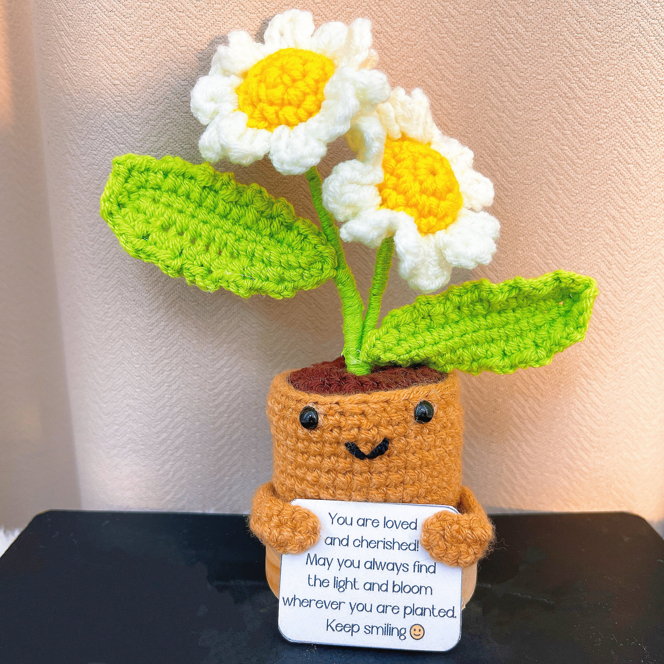 April Birth Month Blooms: Handcrafted Bouquet of 3 Daisies - Birthday Flower Celebrating Special Occasions