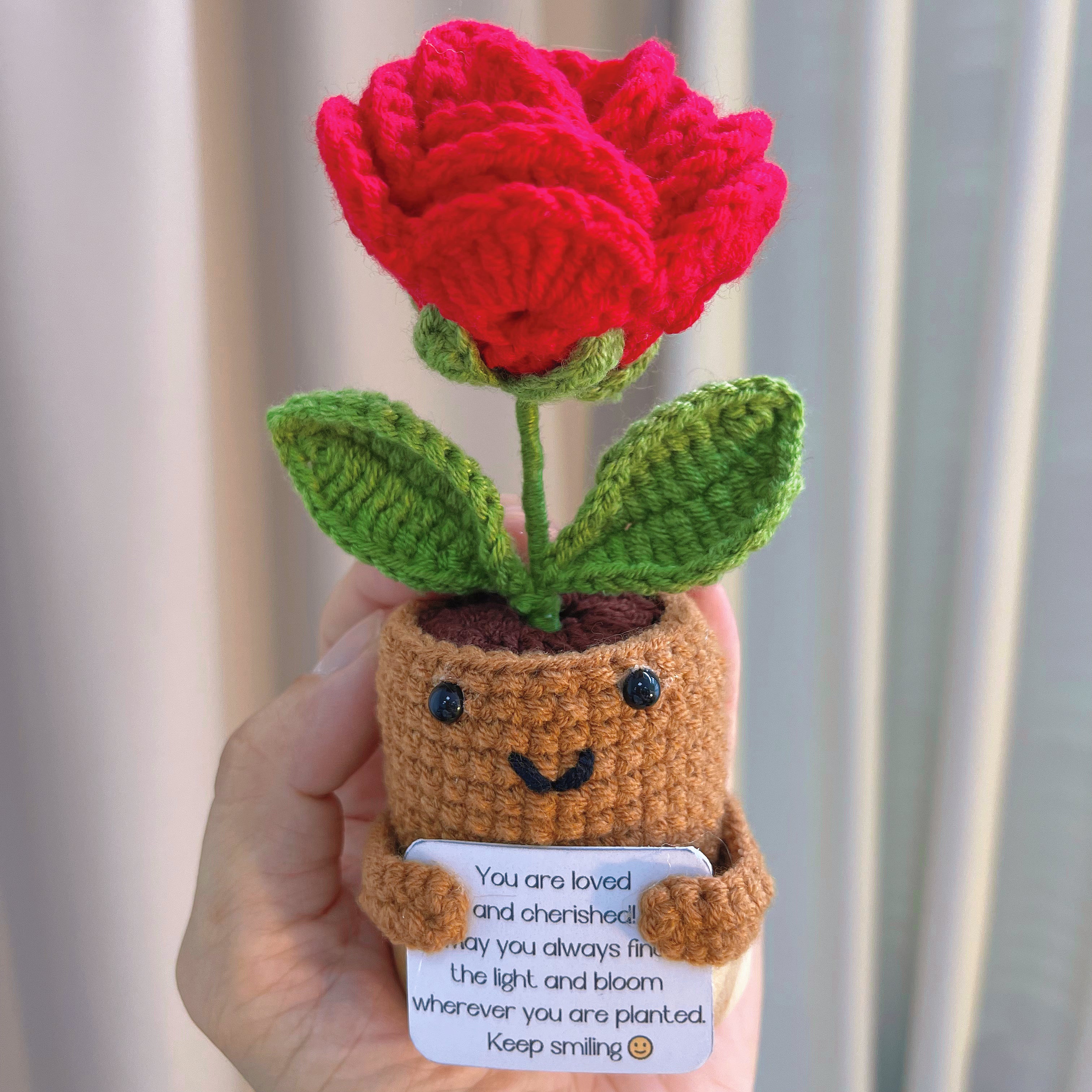 Custom Text Birth Month Flower Pot - Positive Supportive Personalizable Message Planter Stand, Hypoallergenic Gift for Birthday, Anniversary, Christmas, Potato Emotional Pick-me-up