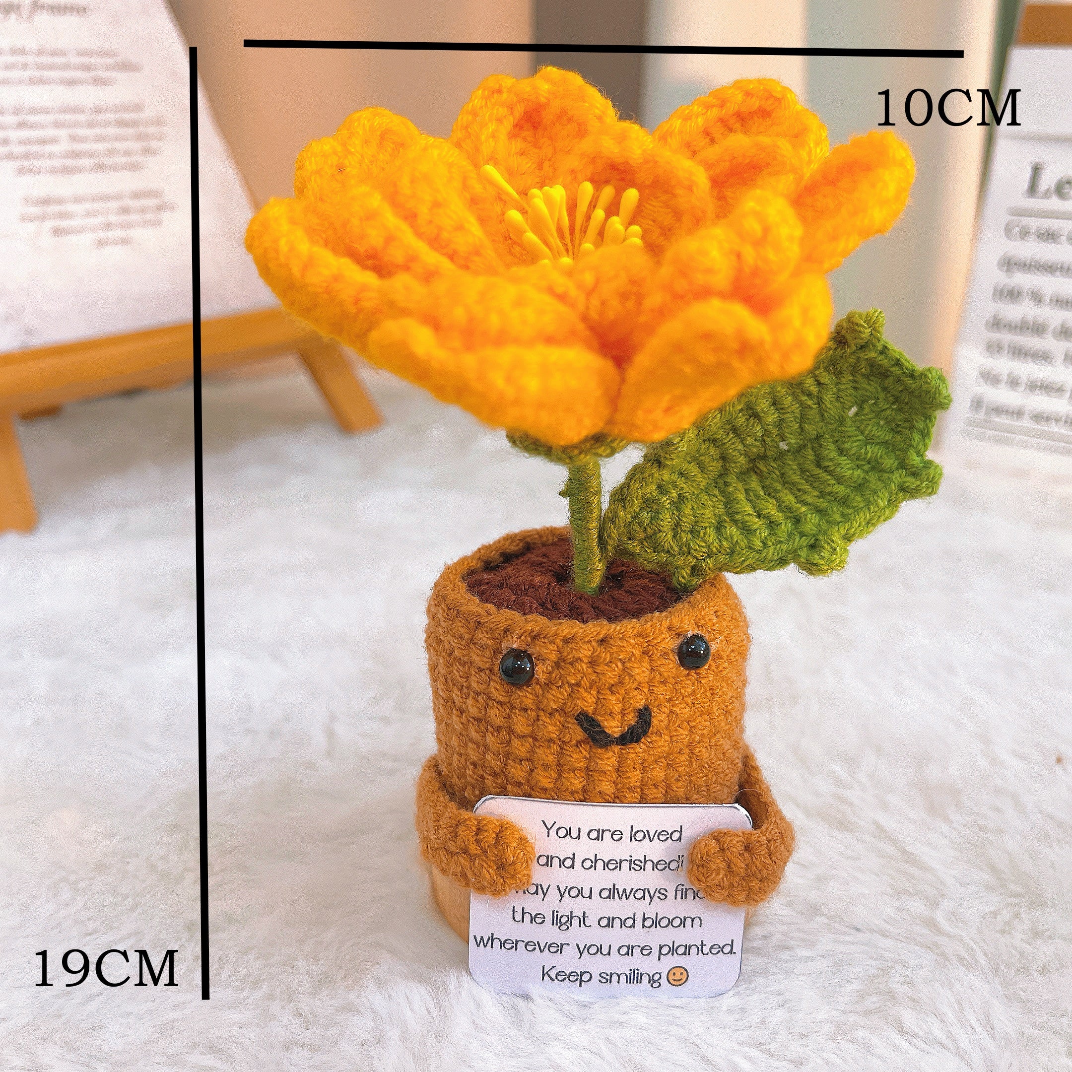 October Birth Month Flower Marigold with Custom Message Planter, Hypoallergenic Gift for Birthday, Autumn Decor, Thanksgiving