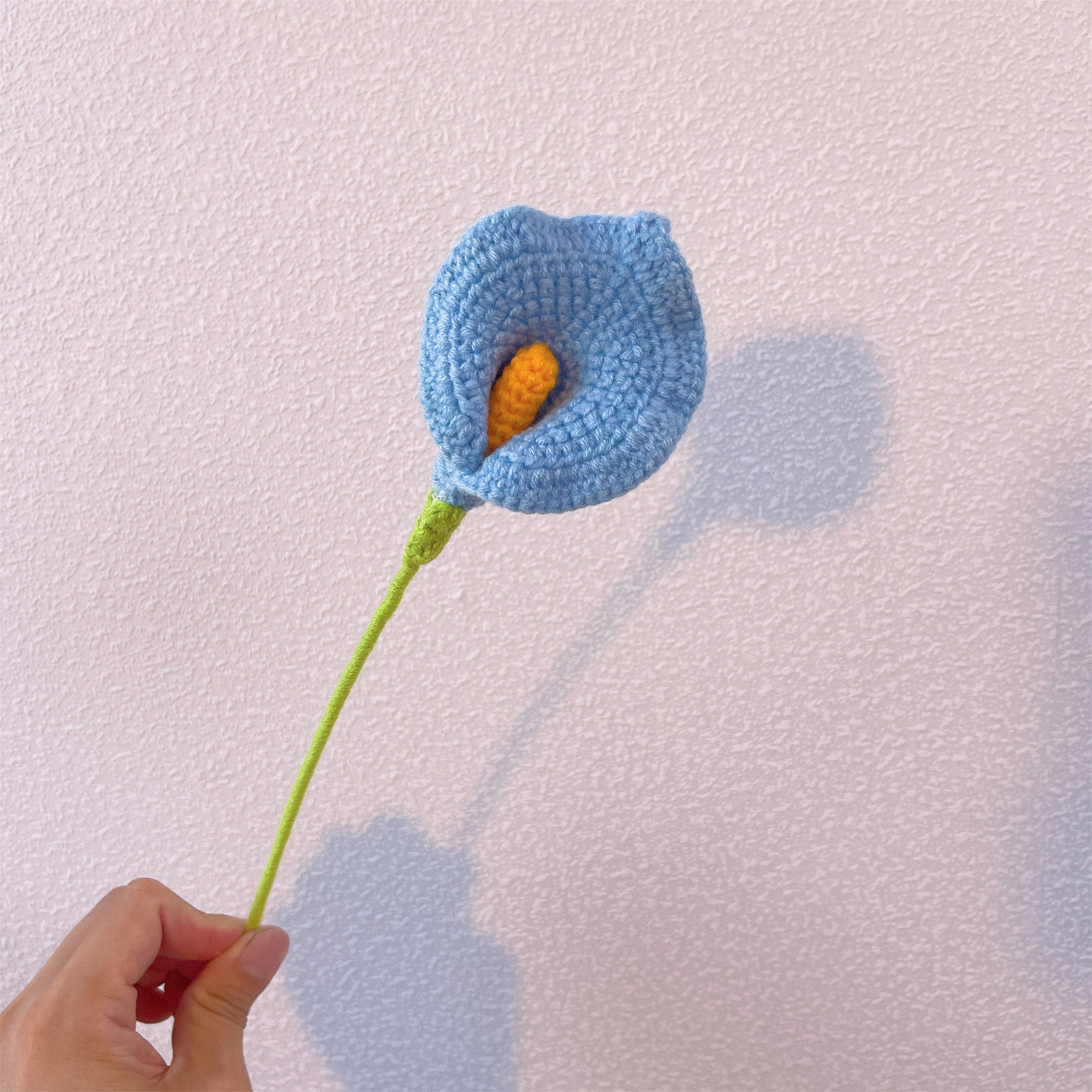 Calla Lily Grace: Handcrafted Crochet Calla Lily Stake for a Graceful Garden Decor