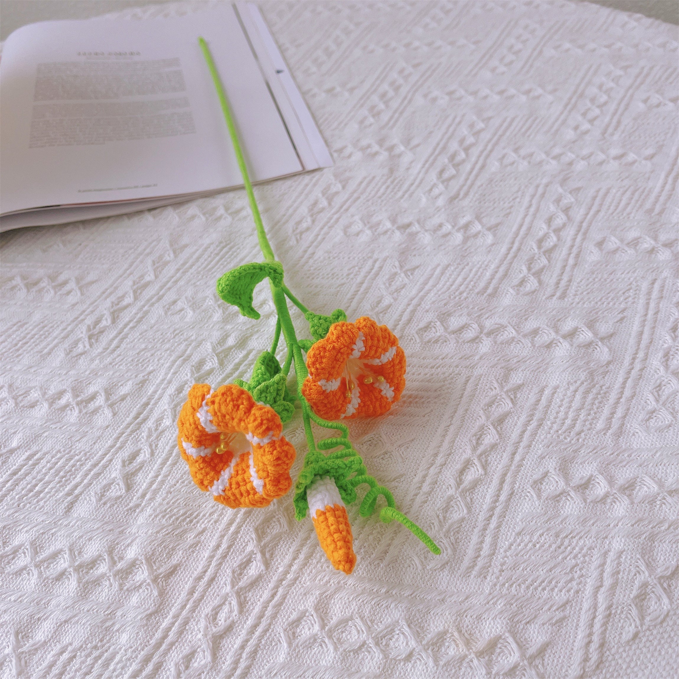 Hand Crochet Ready-to-Vase Floral Bouquet - Hypoallergenic Artificial Protea, Ranunculus, Tulip, Poppy, Rose Arrangement - Spring Home Decor, Wedding Gift, Anniversary, Mother’s Day