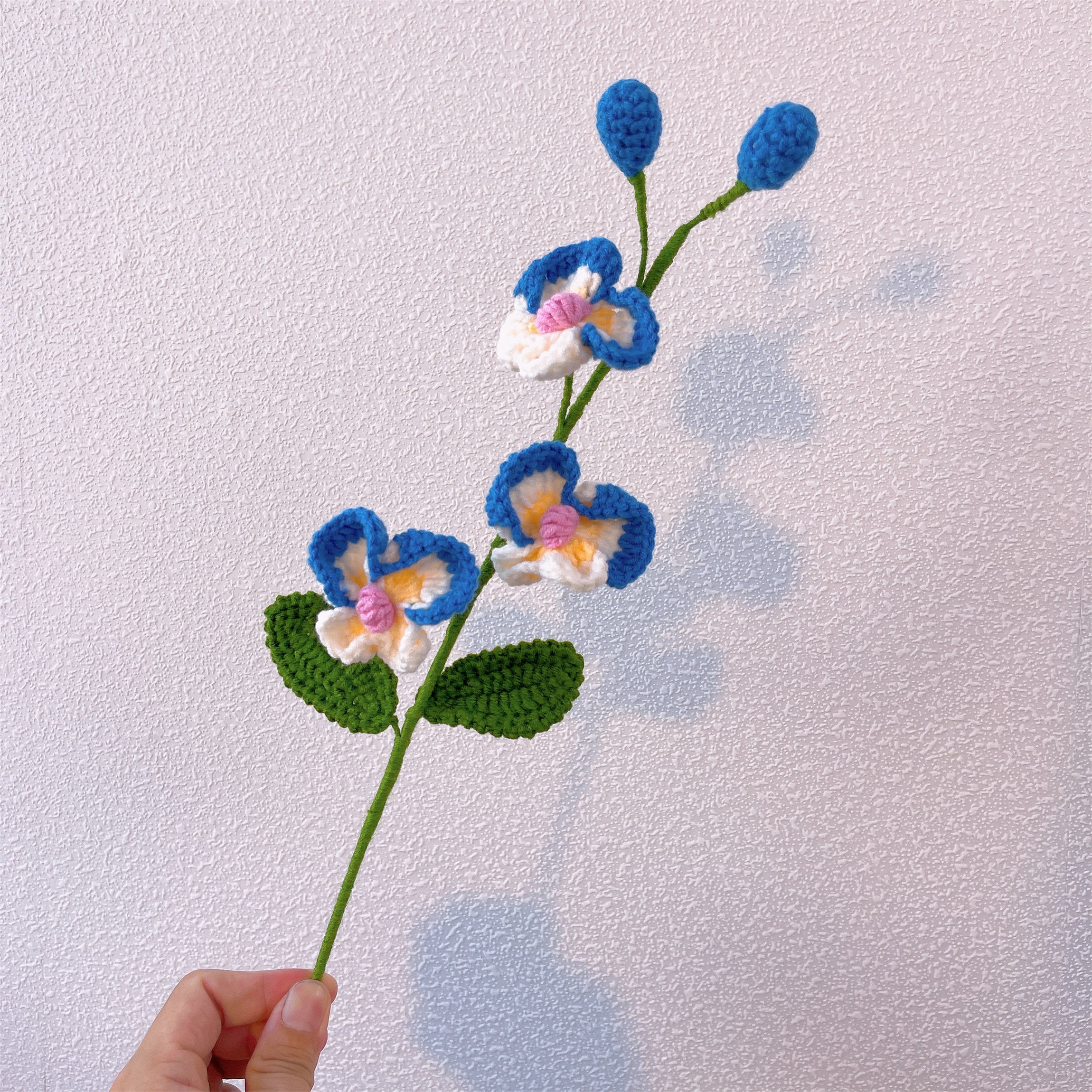 August Birth Month Orchid Bouquet - Handcrafted Hooked Single Stem Birthday Anniversary Flower Gift for August-Born Loved Ones
