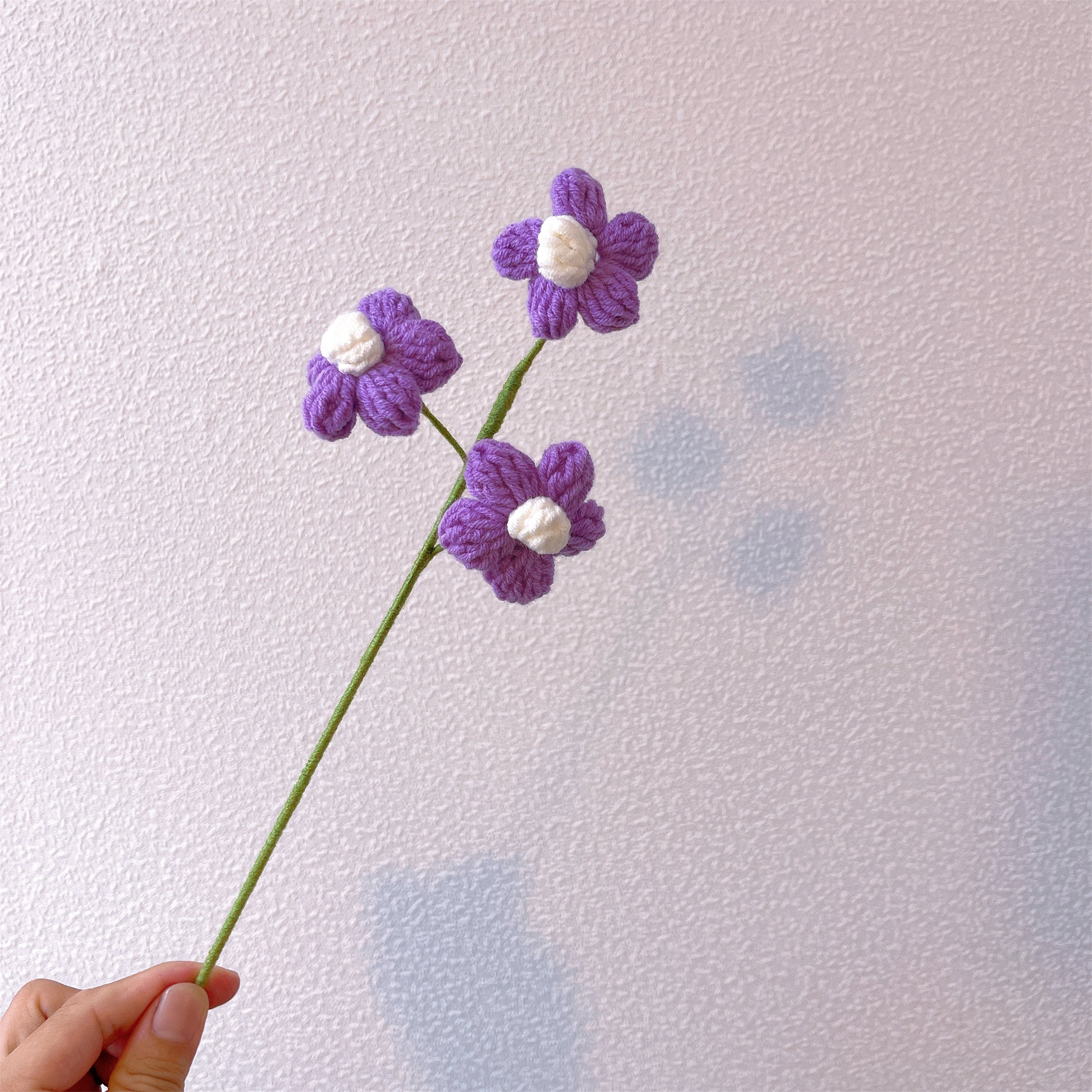 Handmade Crocheted Purple Flower Bouquet with Lilies, Roses, Lavender & More