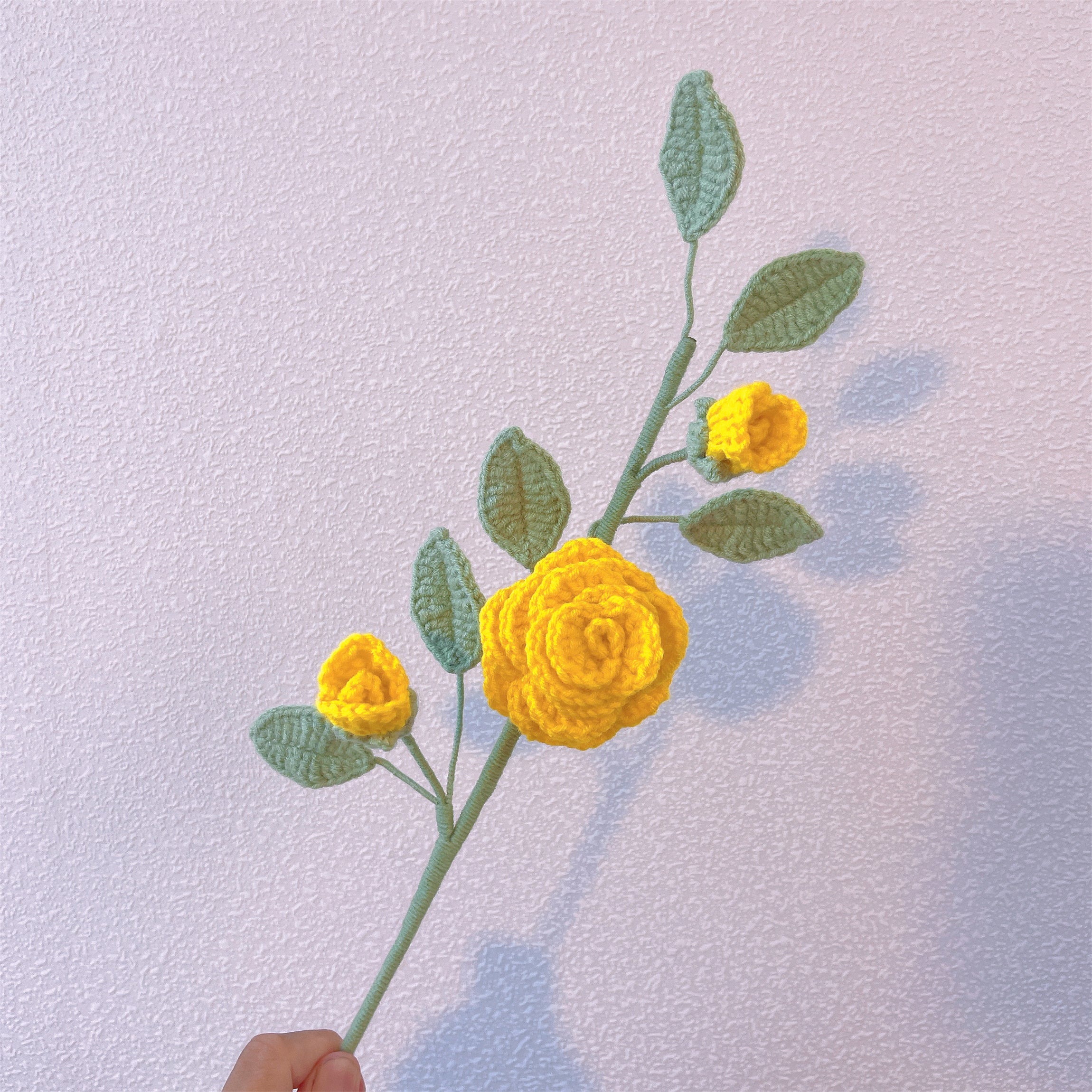Hand-Crochet Ready-for-Vase Floral Arrangement - Hypoallergenic Artificial Sunflower, Peony, Camellia, Lily of the Valley, Rose, Fall Flowers for Home Decor, Thanksgiving, Wedding Gift
