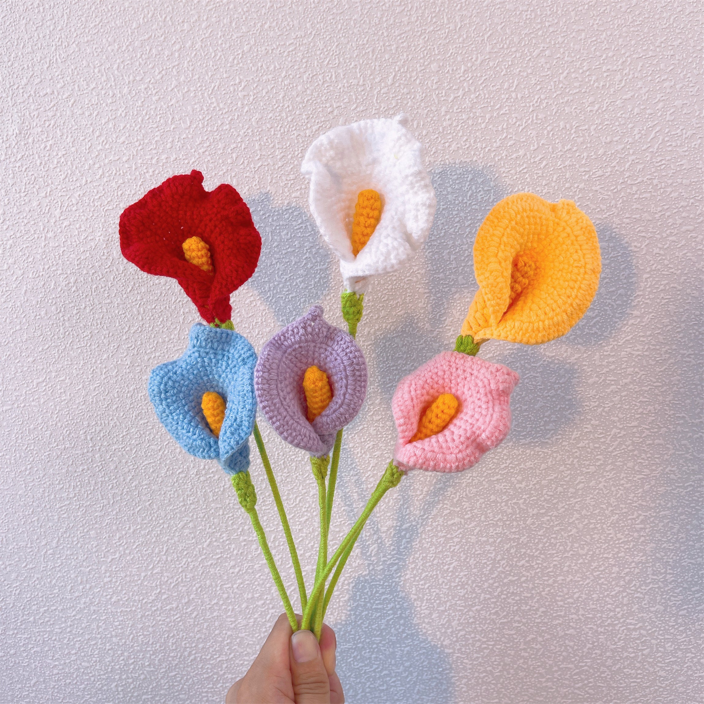 Calla Lily Grace: Handcrafted Crochet Calla Lily Stake for a Graceful Garden Decor