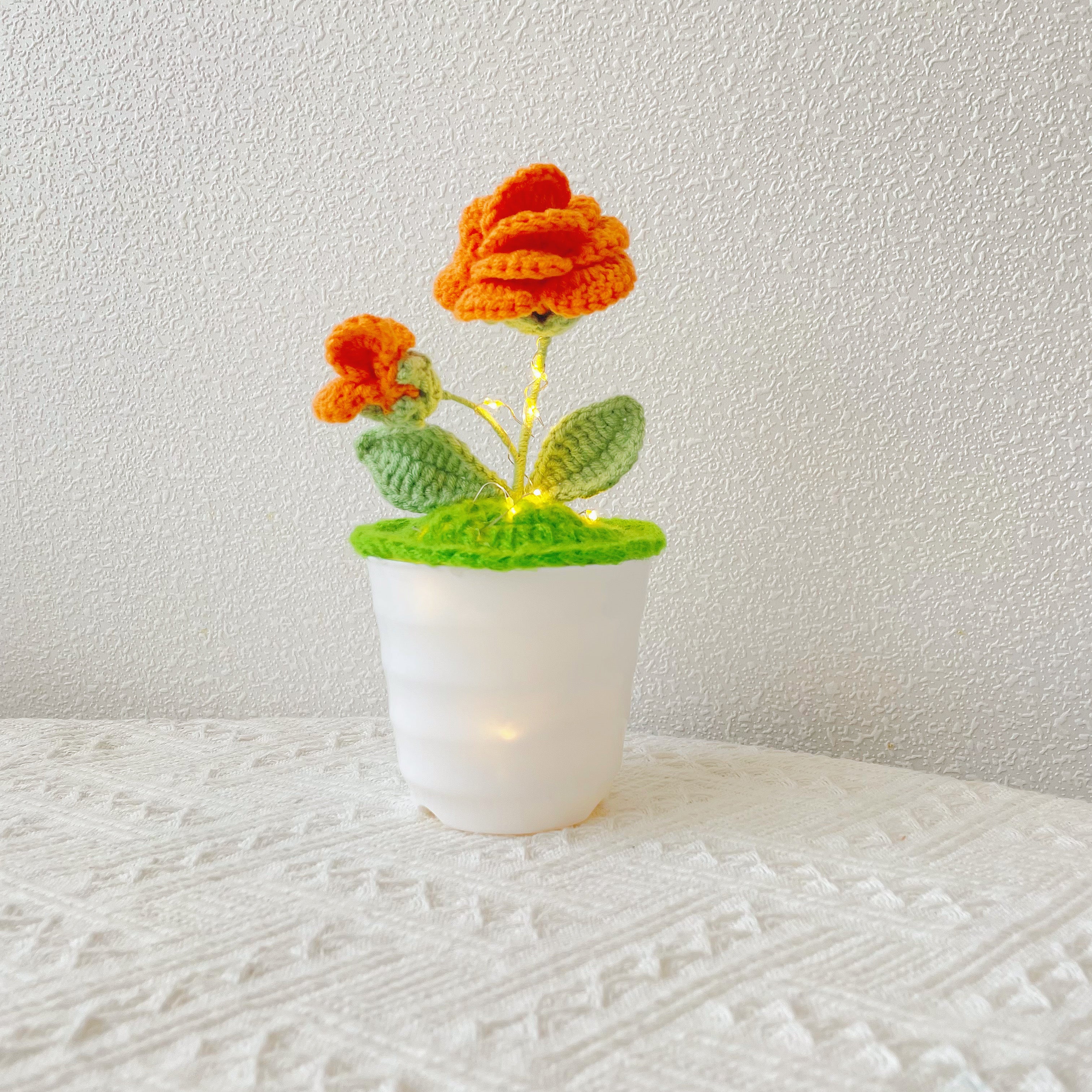 Handmade Crochet Rose Plant - Realistic Faux Flower - Unique Home Decor - Perfect Gift for Plant Lovers - Handcrafted - Father Day Gift 2024