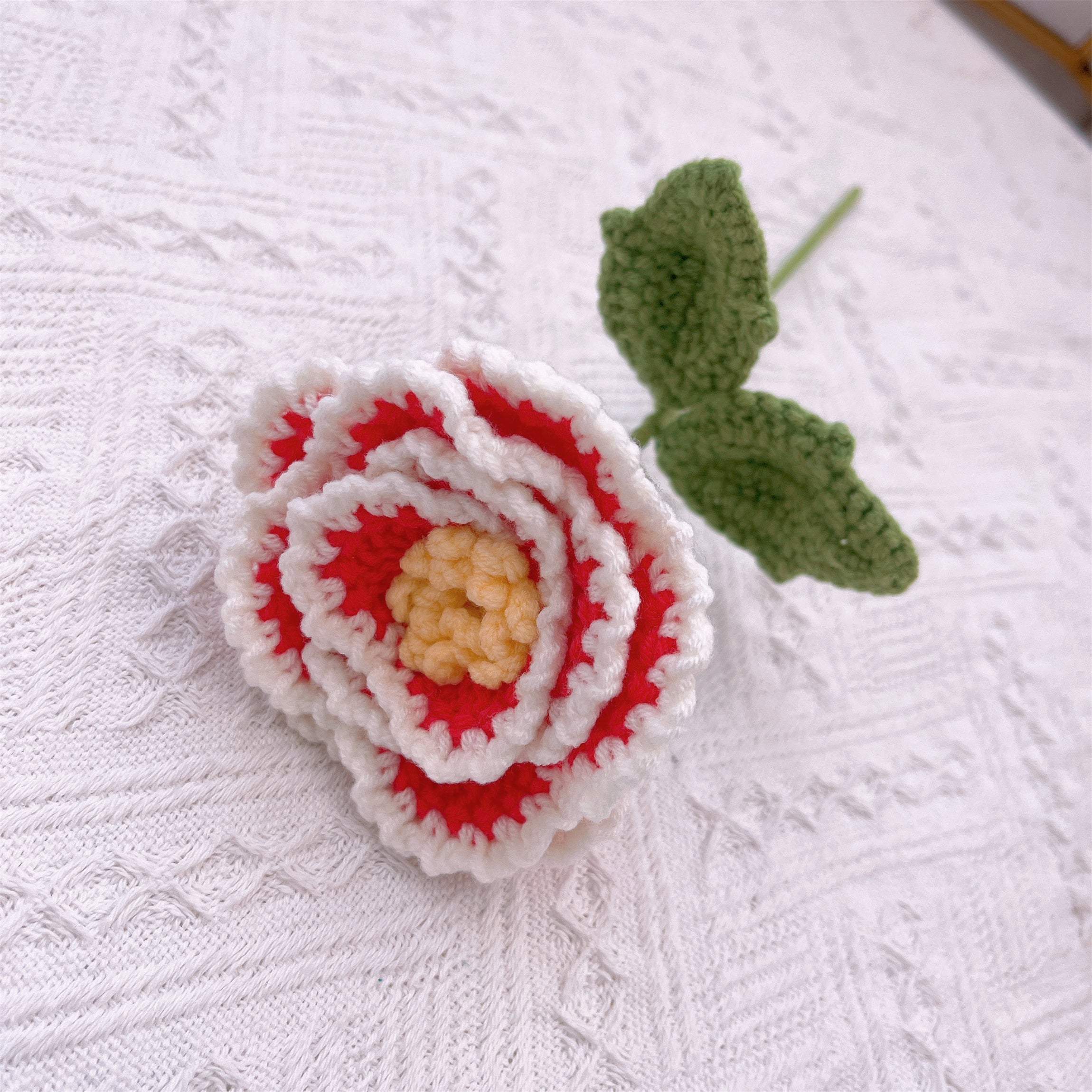 Garden Elegance: Handcrafted Crochet Peonies Flower Stake for a Beautiful Home and Garden Decor