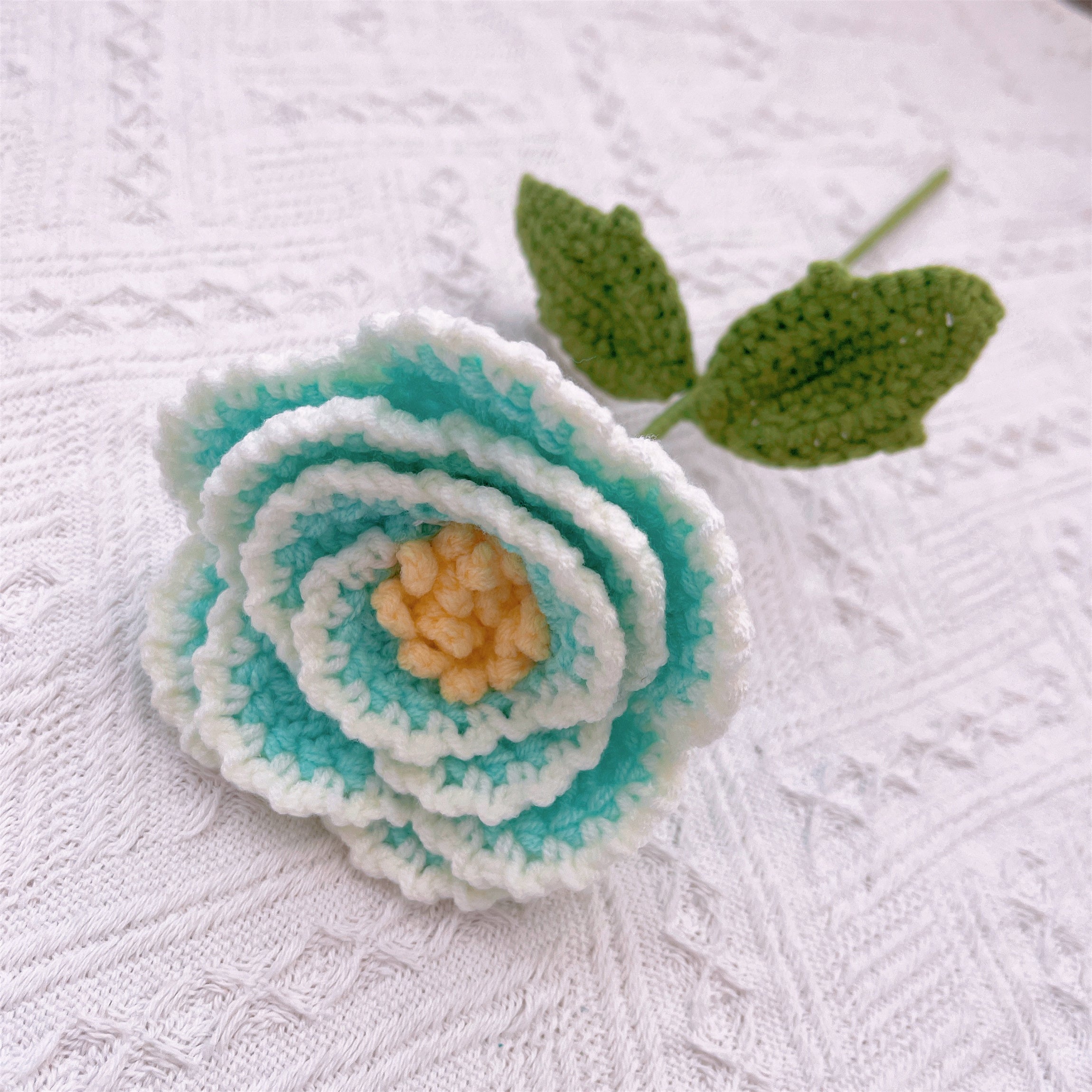Handmade Crochet Sunflower Strawberry Flower Bouquet – Sunflower with Seeds, Red Strawberry Blossoms, Yellow Forget-Me-Nots, Burgundy Cup Roses, Mint Green Peony – Hypoallergenic, Everlasting Gift for Weddings, Mother’s Day, Home Decor
