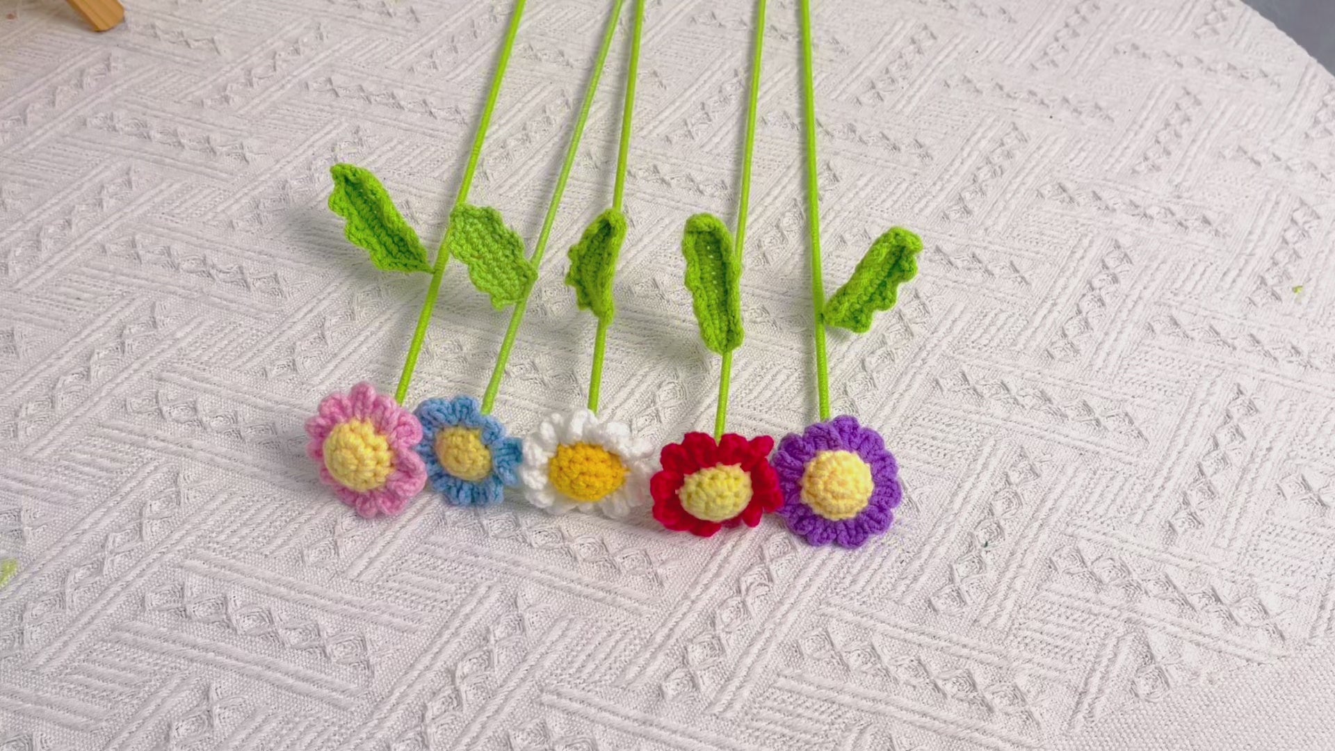 April Birth Month Blooms: Handcrafted Bouquet of 3 Daisies - Birthday Flower Celebrating Special Occasions