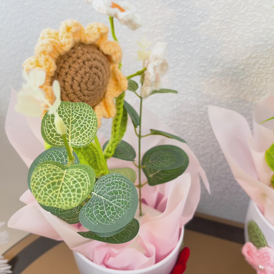 Handcrafted Crocheted Decorative Flower Pot - Unique and Elegant Easter Home Decor Accent (Holding Pot Included)