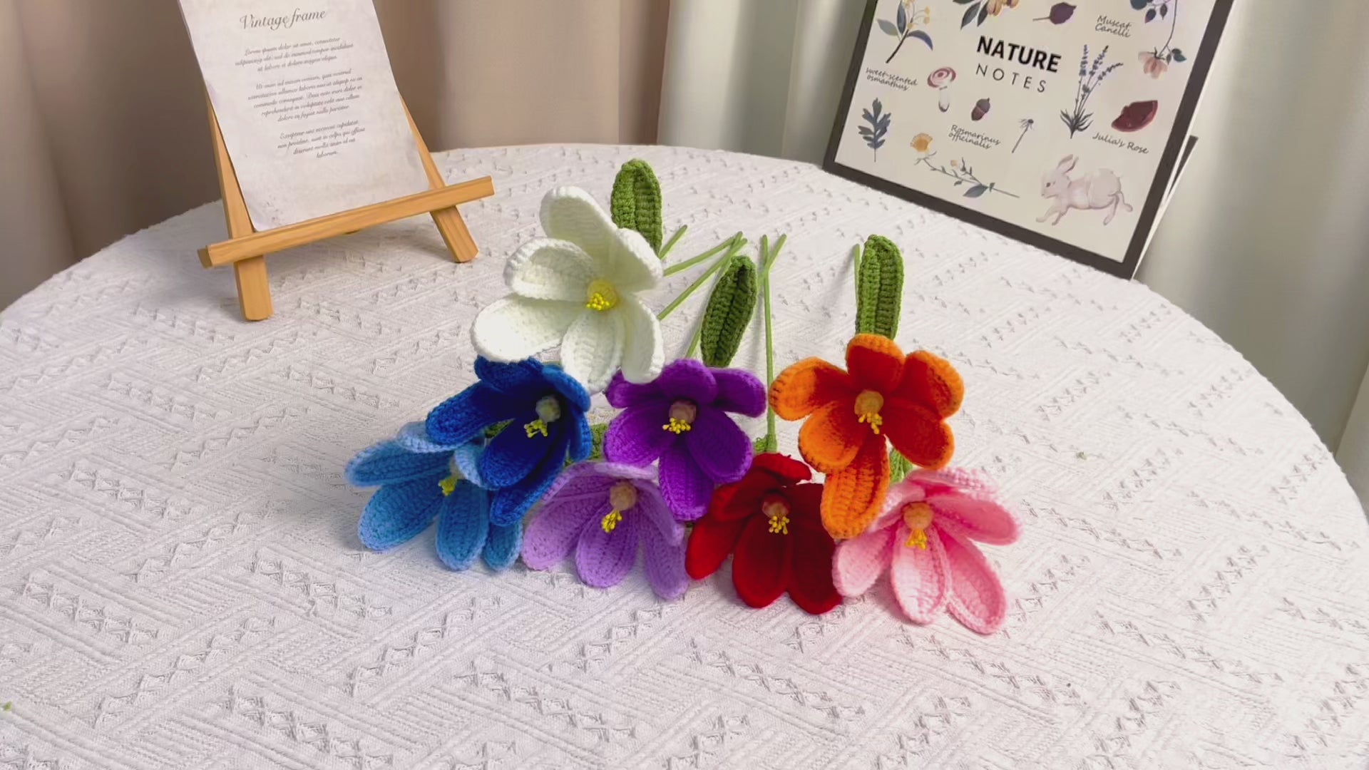 Handmade Crochet Tulip Flowers - Yarn Crafted, Home Decor, Gift Idea, Floral Arrangement, Symbolic Flower, Floral Accents, Bouquet Flowers