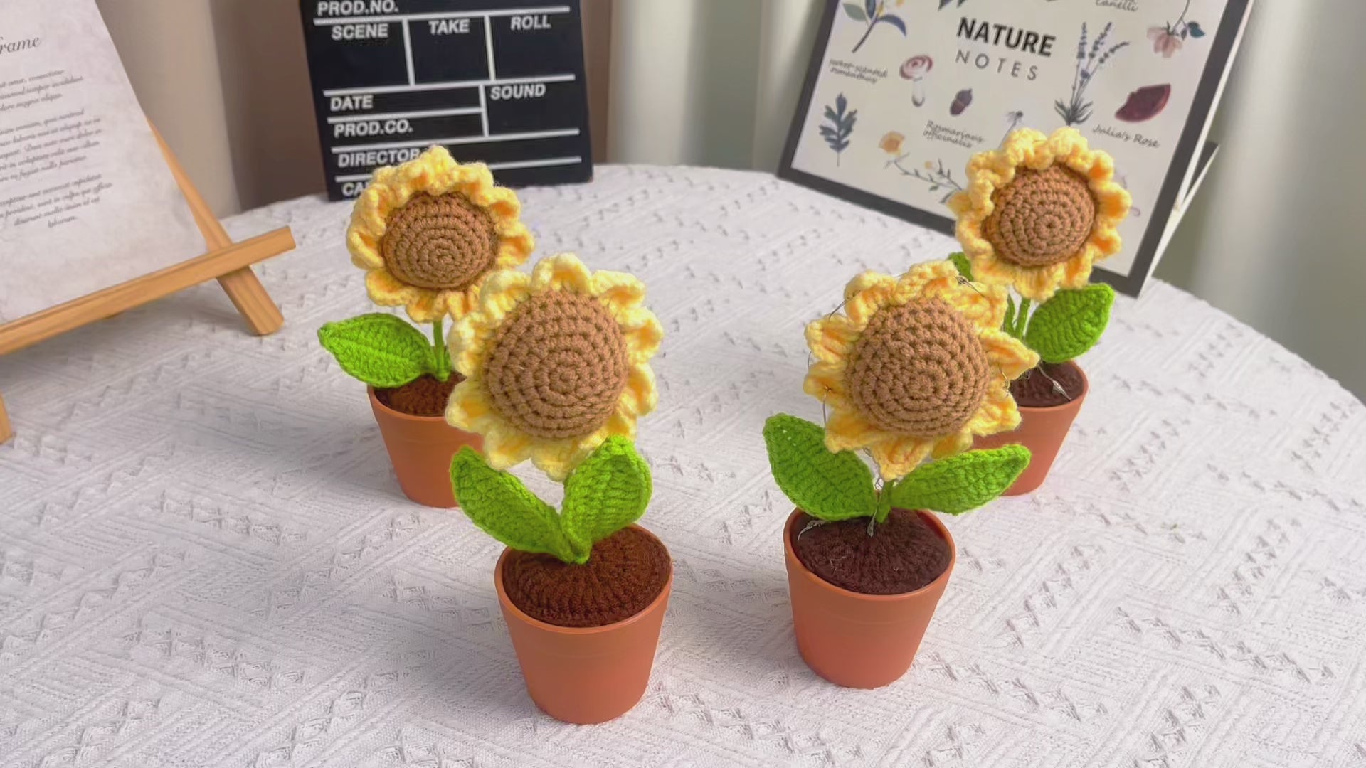 Handmade Crochet Sunflower Plant - Realistic Faux Flower - Unique Home Decor - Perfect Gift for Plant Lovers - Handcrafted