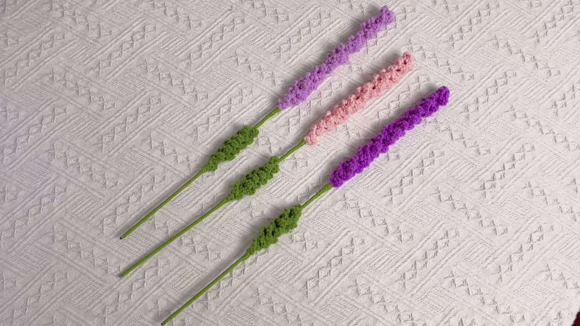 Lavender Serenity: Handcrafted Crochet Lavender Flower Stake for a Calming Garden Decor