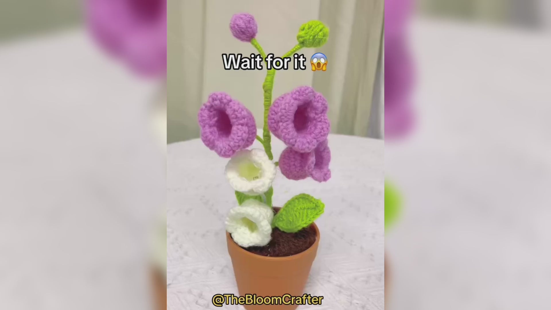 Handmade Crochet Lily of the Valley Plant - Glowing LED Flowers - Unique Home Decor - Perfect Gift for Plant Lovers - Yarn Handcrafted