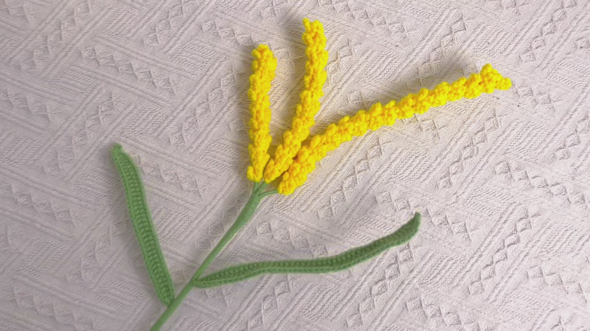 Rustic Charm: Handcrafted Crochet Barley Stake for a Natural Garden Decor bouquet