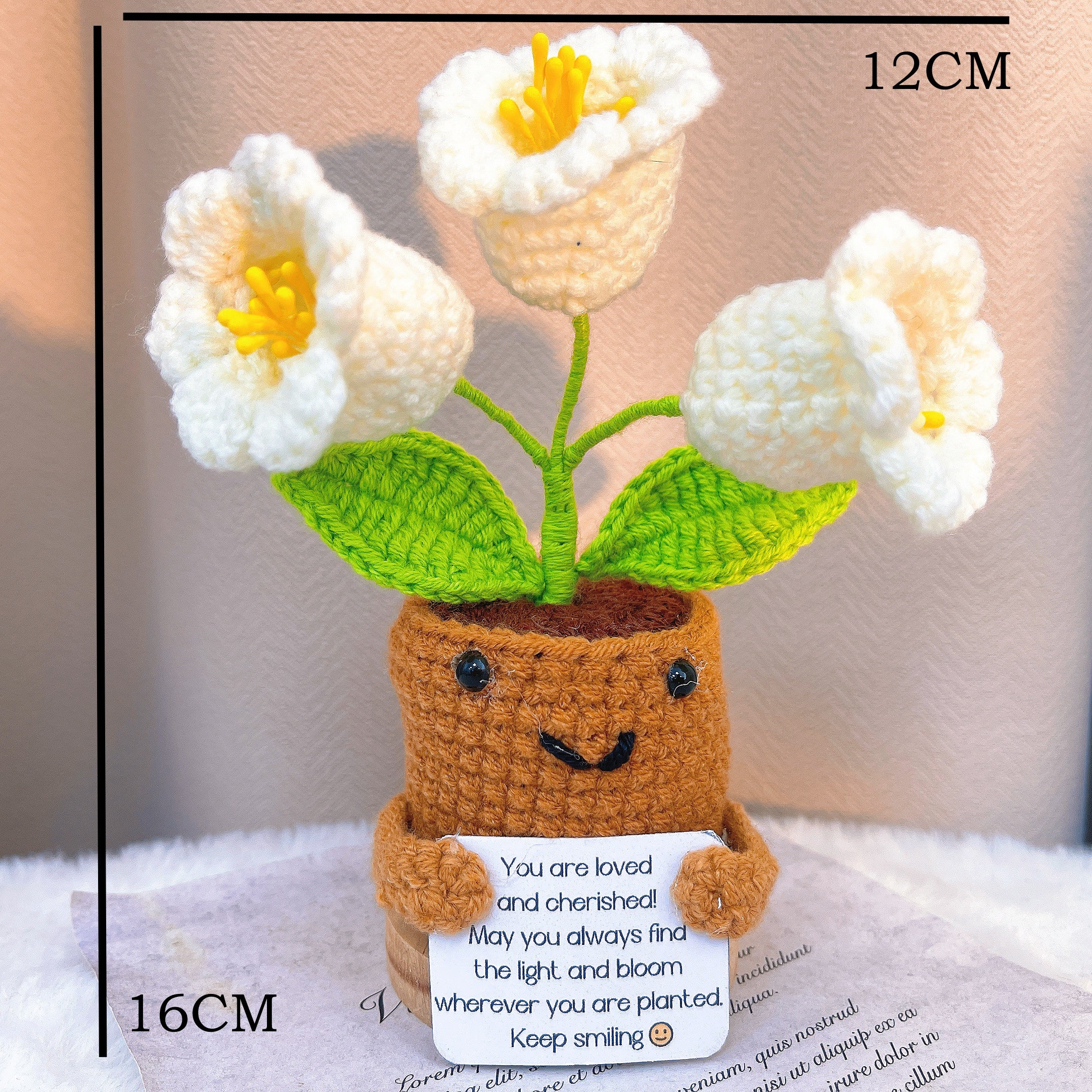 May Birth Month Lily of the Valley Bouquet - Hand-Crocheted Single Stem Birthday Flower